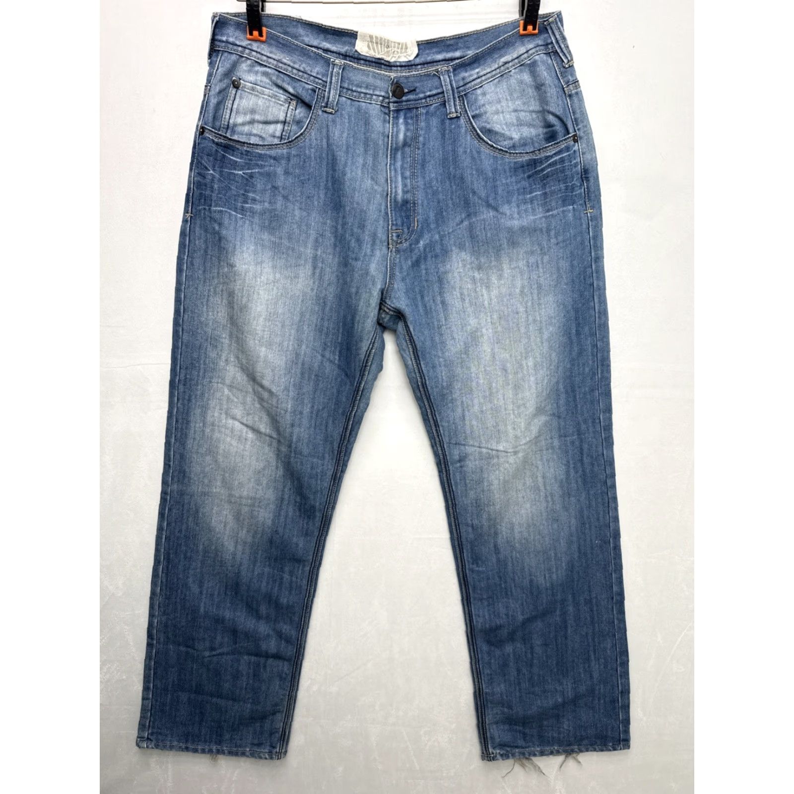 Vintage VINTAGE White Tag Premium Denim Jeans Mens 36x32 Gray Y2K Faded Embroidered Relaxed Straight 90s Hip Hop Mens Jeans Gray Size US 36 / EU 52 - 2 Thumbnail