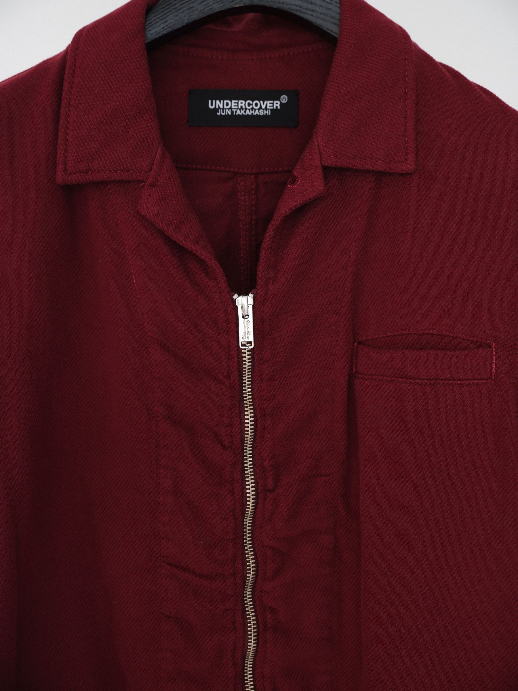 Undercover Undercover distressed hem blouson (Wine) Size US L / EU 52-54 / 3 - 5 Thumbnail