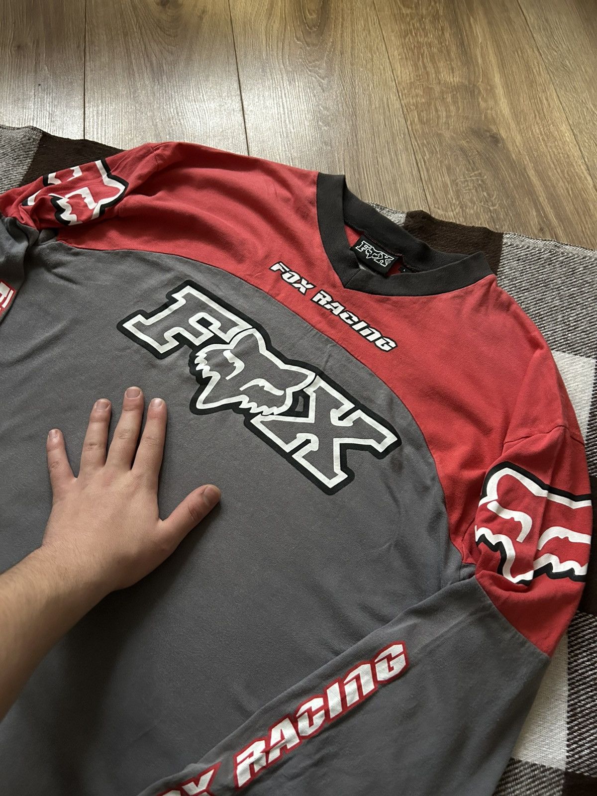Fox Racing × Vintage Vintage Fox Racing Big logo long-sleeved jersey mens Size US L / EU 52-54 / 3 - 2 Thumbnail