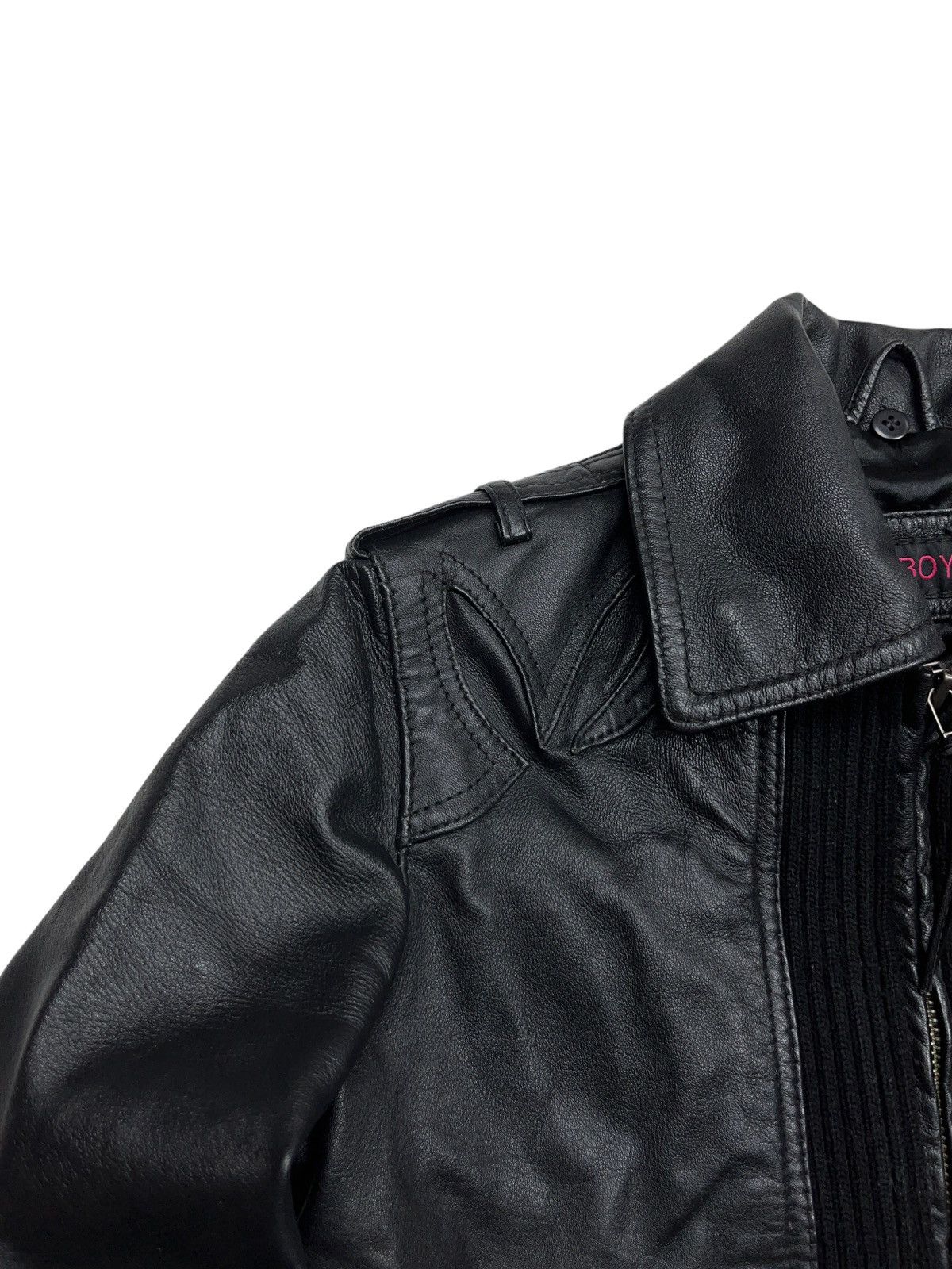 Playboy y2k Playboy Leather Jacket Bomber Size S / US 4 / IT 40 - 4 Thumbnail