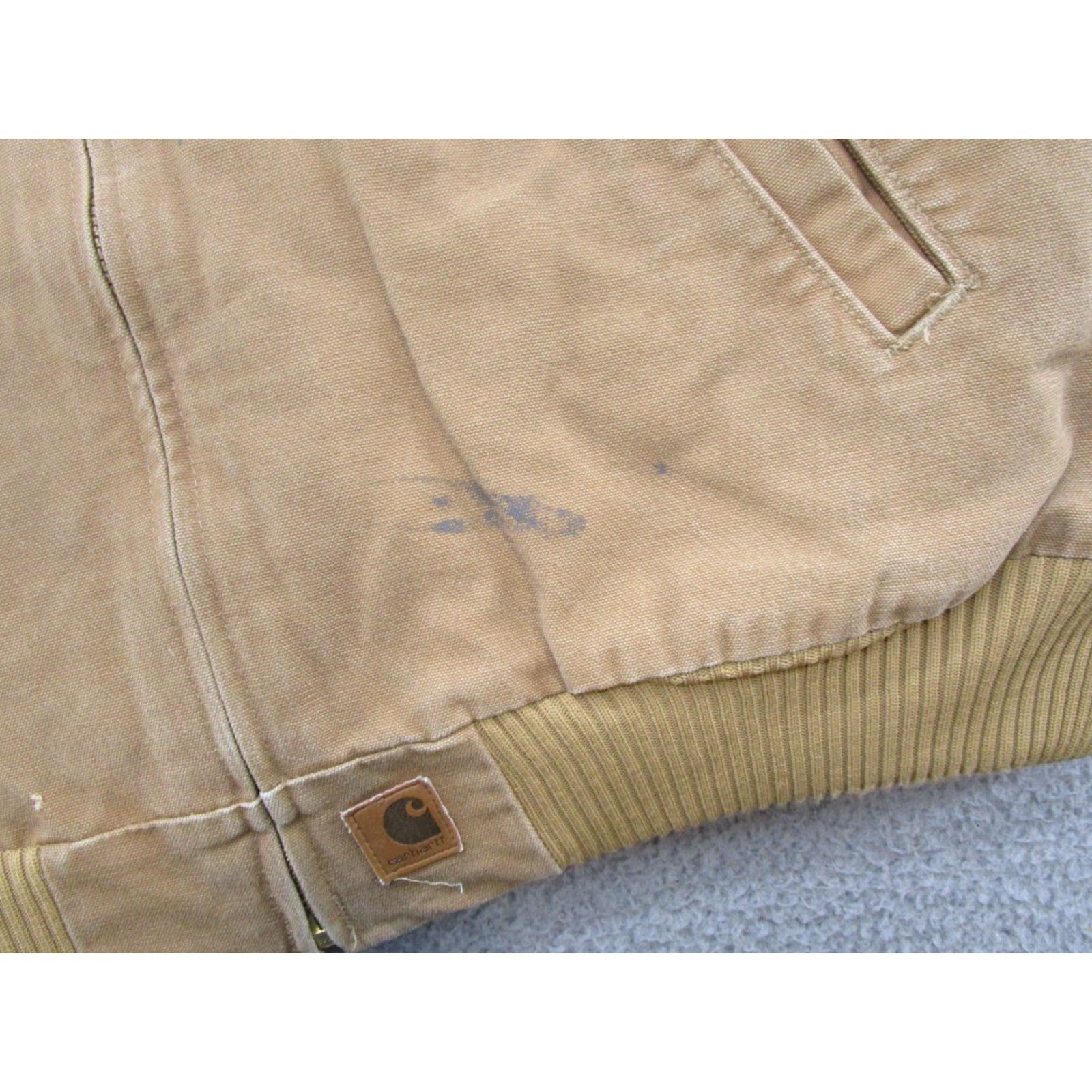 Carhartt VINTAGE Carhartt J14 CML Beige Quilt Lined Full Zip Jacket Bomber 2XL Men Size US XXL / EU 58 / 5 - 2 Thumbnail