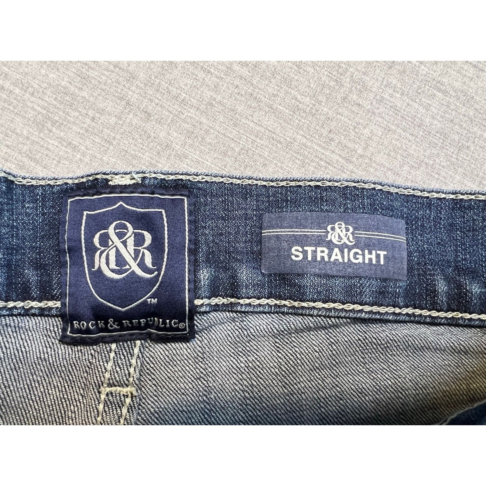 Rock & Republic Rock & Republic Straight Fit Faded Jeans 29x30 Size US 29 - 3 Thumbnail