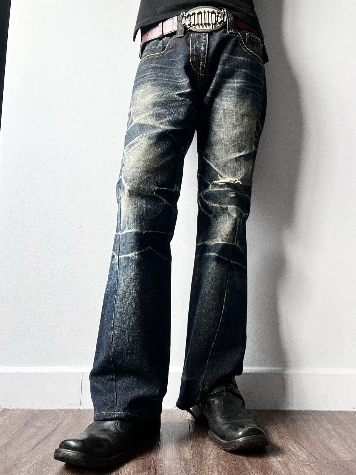 Tornado Mart Tornado Mart Avant-Garde Flared Jeans Size US 30 / EU 46 - 6 Thumbnail