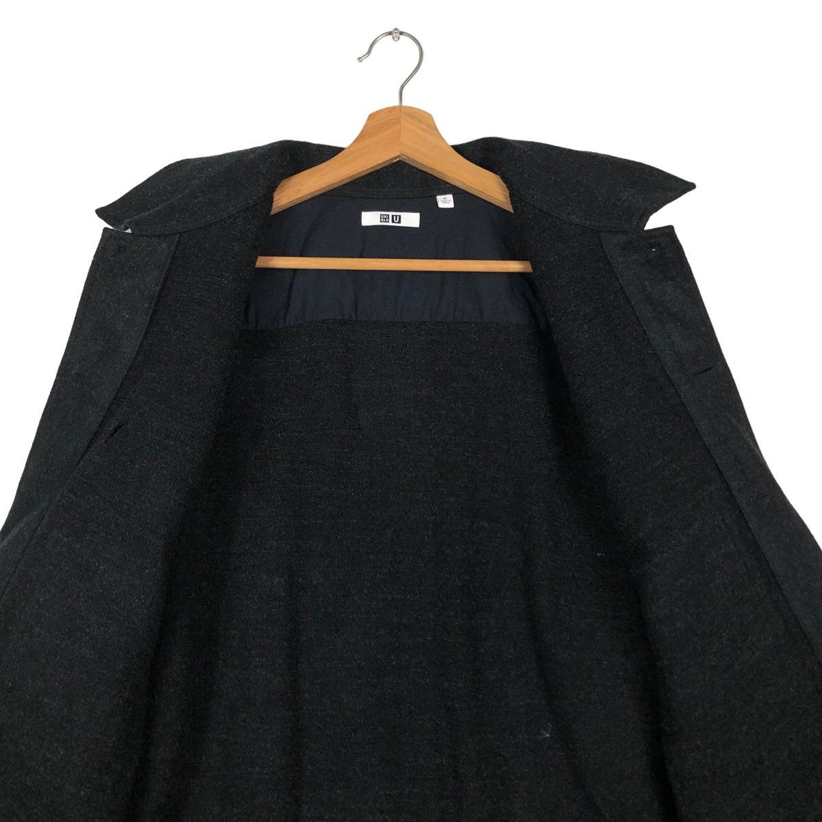 Japanese Brand 🔥Vintage Rich Black Wool Jacket Uniqlo Japan Issey Miyake Size US XL / EU 56 / 4 - 14 Thumbnail