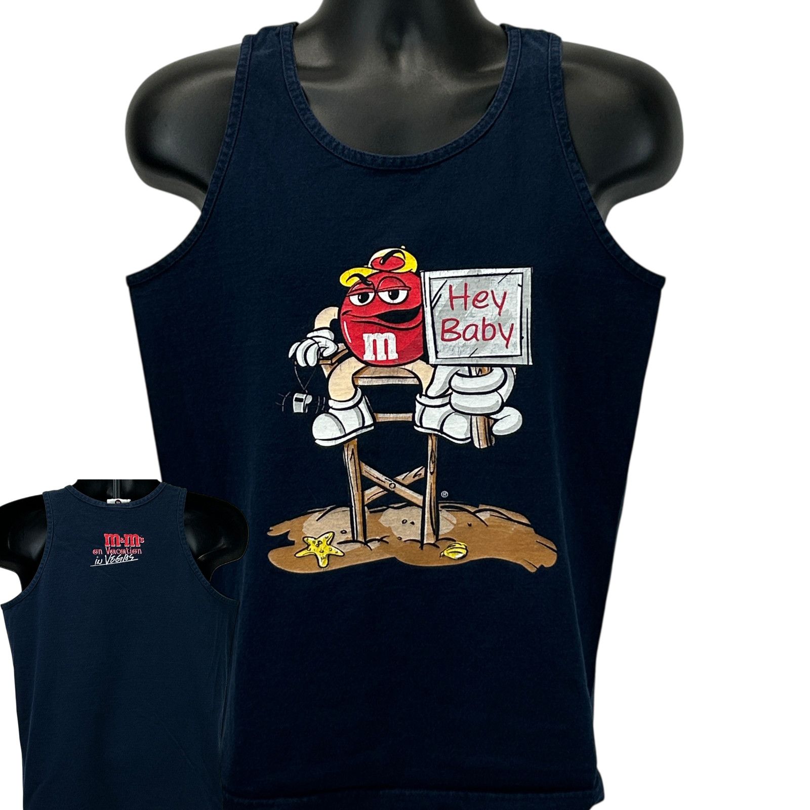 Vintage Vintage 90s M&Ms Vacation in Las Vegas Tank Top Blue MMs M Size US M / EU 48-50 / 2 - 1 Thumbnail