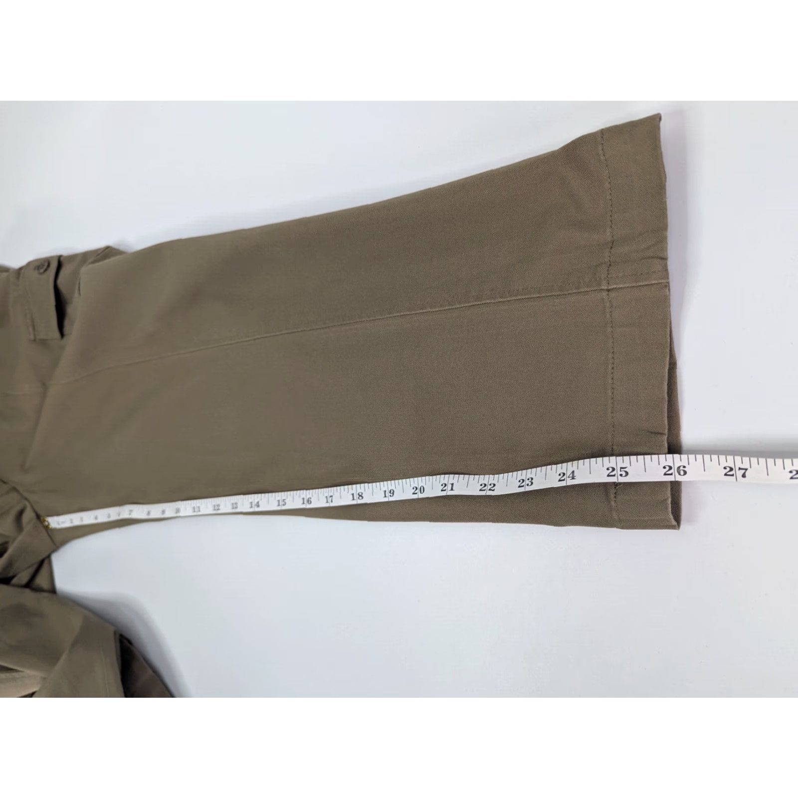 Talbots Talbots Womens Pants Olive Size 14 Capri Cargo Cotton Blend Signature Front Flat Front Button Zip Green 14 Womens Pants Capri Jeans Capris Capris? Size 36" / US 14 / IT 50 - 5 Thumbnail