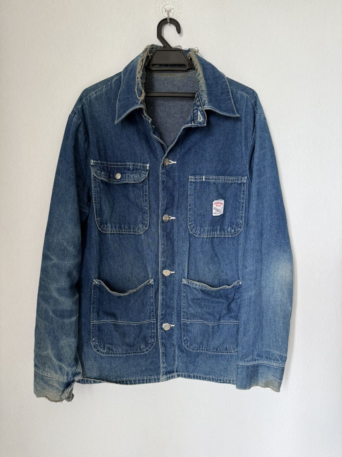 Pointer Vintage Pointer Distress Chore Jacket Denim Workwear Style Size US M / EU 48-50 / 2 - 1 Thumbnail