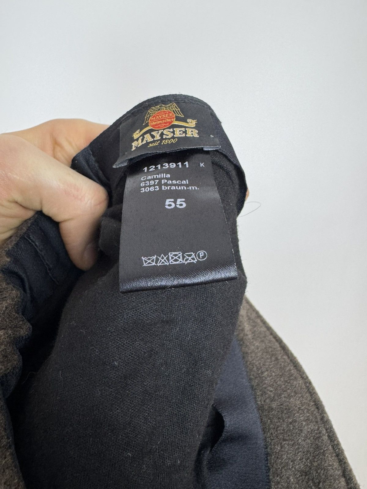Designer × Handmade MAYSER Bakerboy Hat Brown Wool British Peaky Blinders Cap 55 Size ONE SIZE - 9 Thumbnail