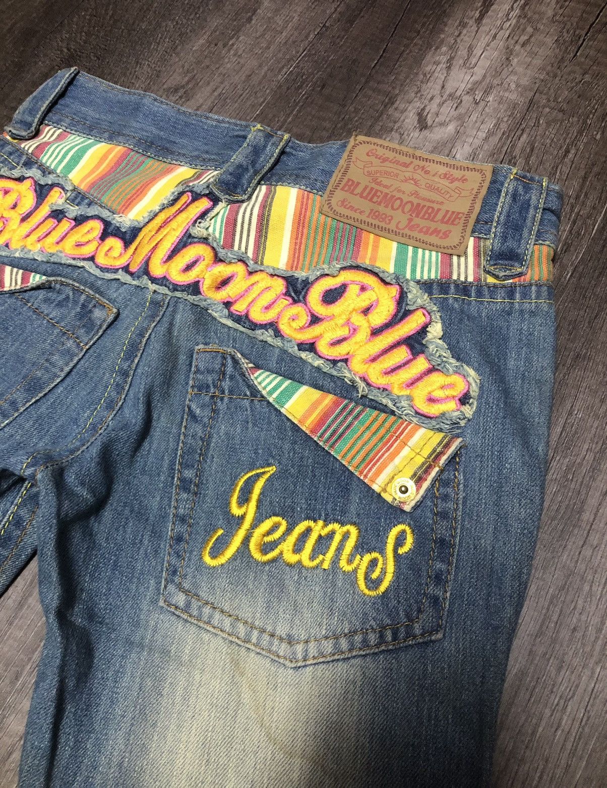 Blue Blue Japan × Hysteric Glamour Vintage Blue Moon Blue Jeans (unisex) Size US 30 / EU 46 - 4 Thumbnail
