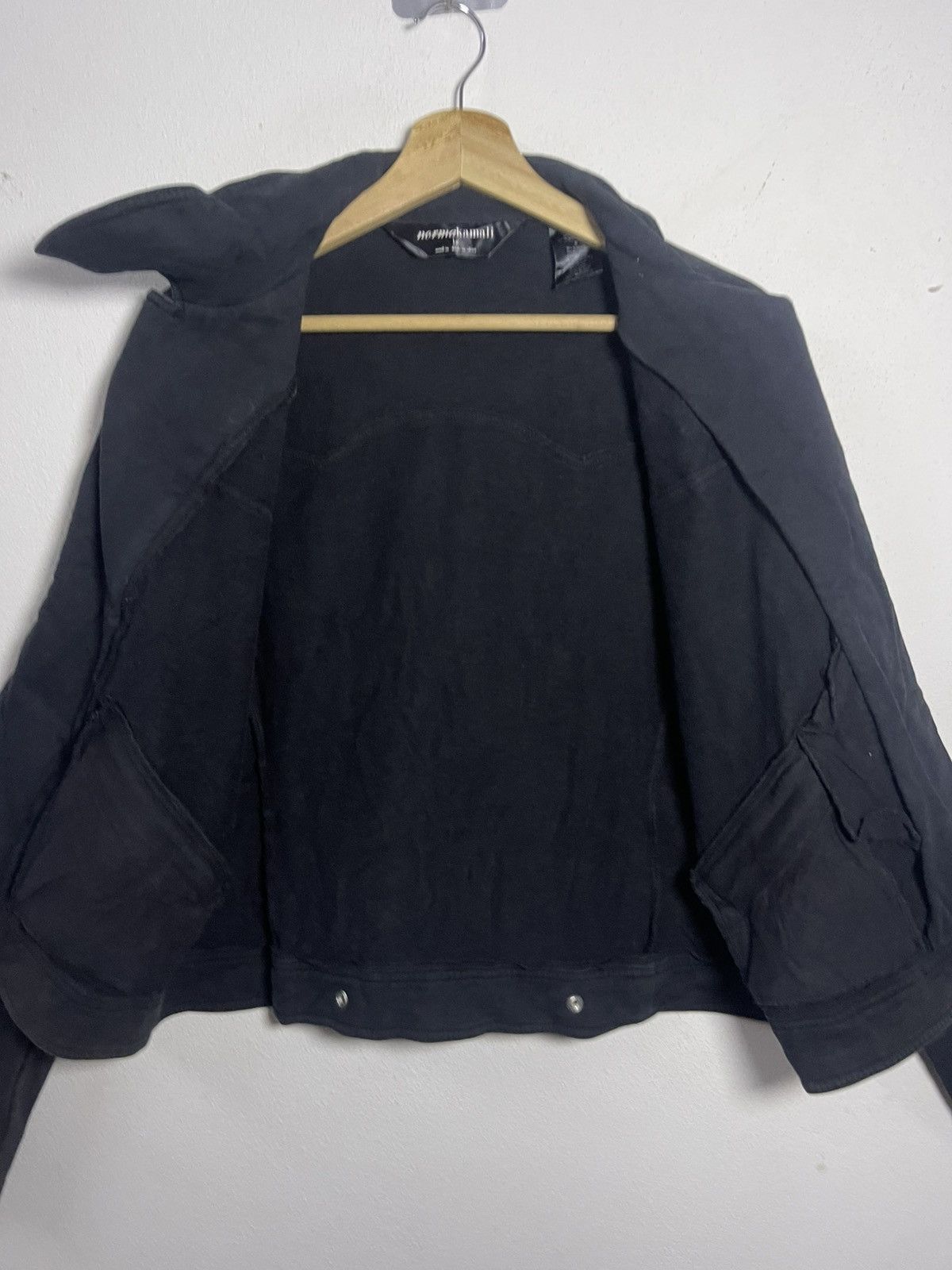Norma Kamali Norma Kamali Black Moto Jacket Size L / US 10 / IT 46 - 8 Thumbnail
