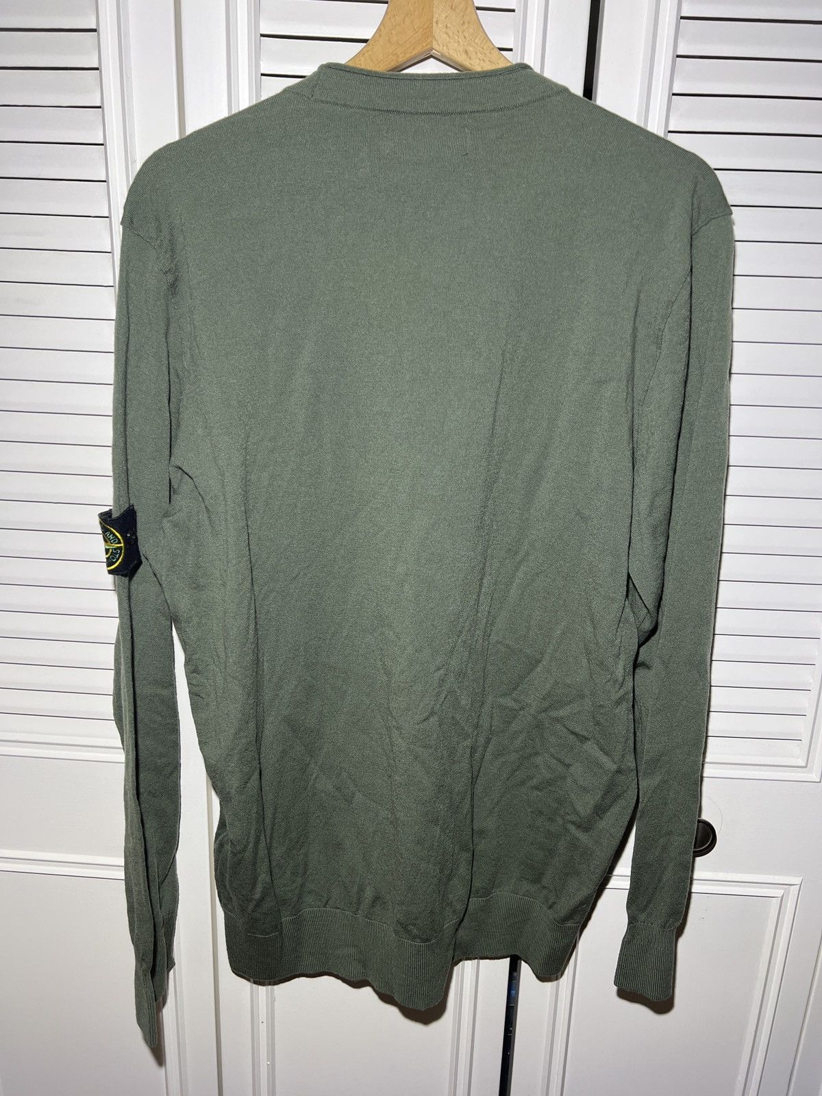Stone Island Stone Island Wappen Patch Crew Neck Ribbon Wool Knit Top Size US XXL / EU 58 / 5 - 11 Thumbnail