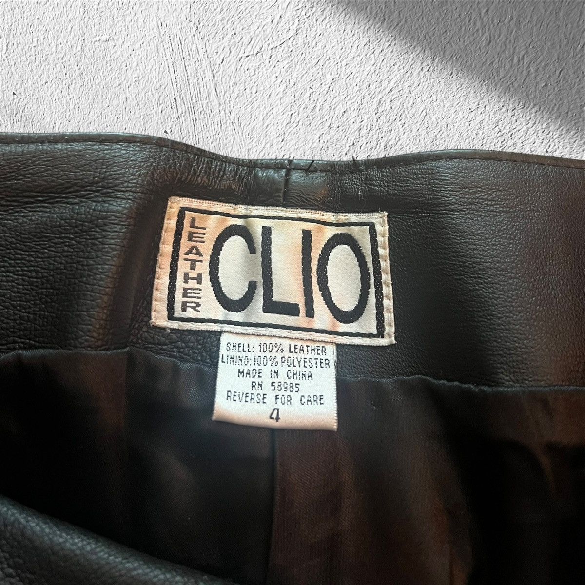Vintage Vintage Clio Women’s Leather Pants – Black – Size 4 Size 27" / US 4 / IT 40 - 3 Thumbnail