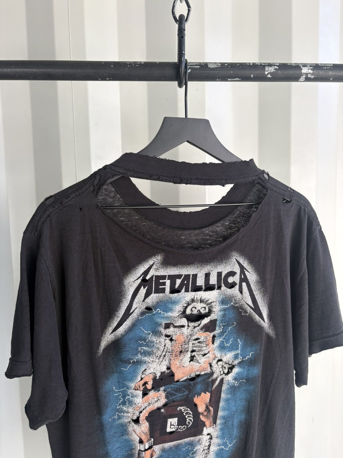 Band Tees Thrashed Metallica Metal Up Your Ass Faded Shirt GRUNGE Size US L / EU 52-54 / 3 - 4 Thumbnail