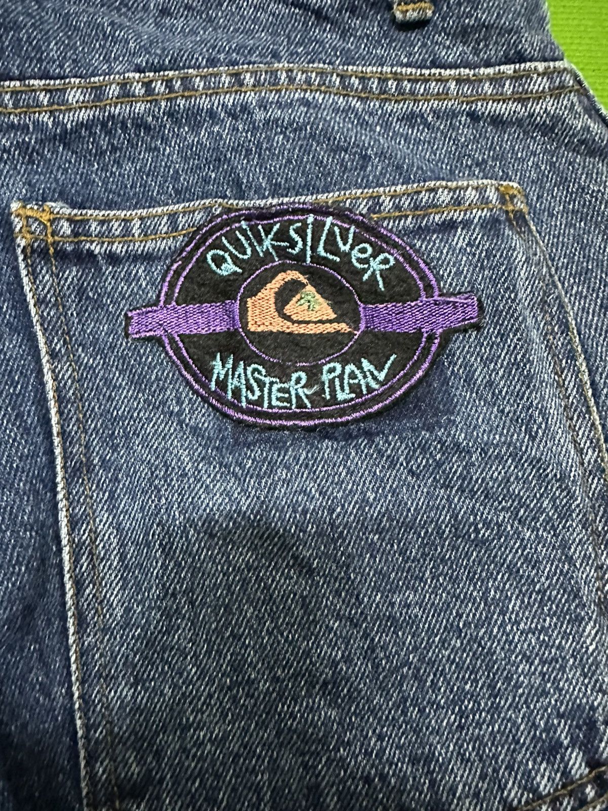 Quiksilver Vtg 90s Denim quilsilver button fly Size US 30 / EU 46 - 3 Thumbnail