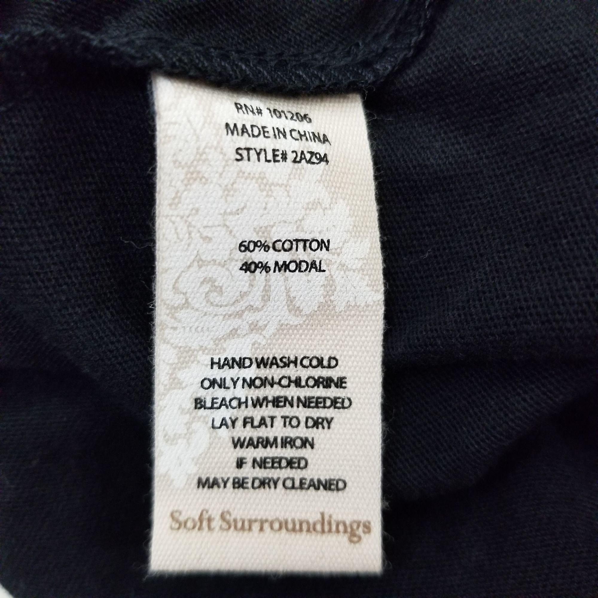 Soft Surroundings Soft Surroundings S Springtime Ruffles Black Dress V Neck St Size S / US 4 / IT 40 - 7 Thumbnail