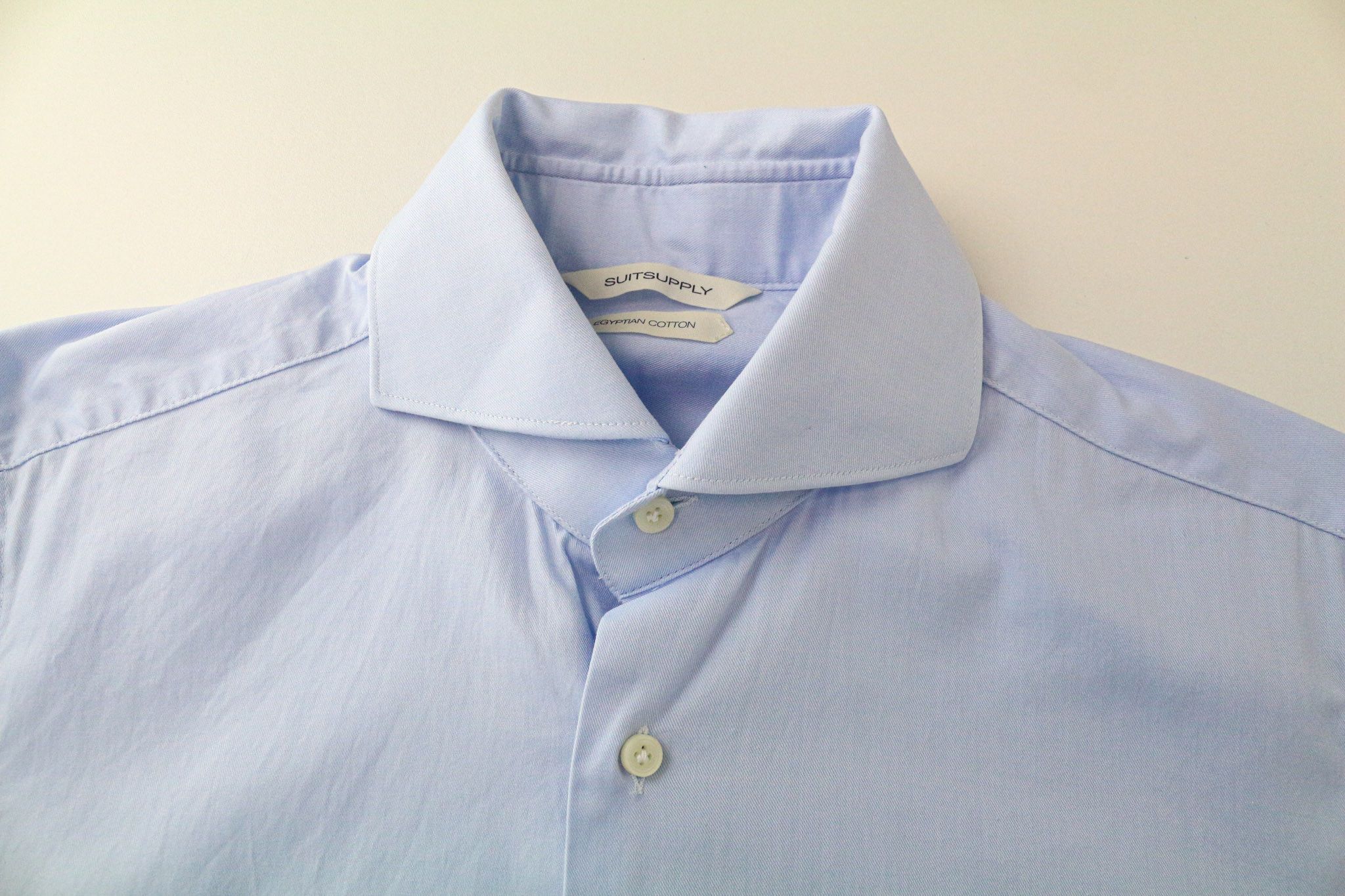 Suitsupply 39L/15 1/2L Extra Slim Blue Cotton Twill Shirt 79452 Size 40R - 3 Thumbnail