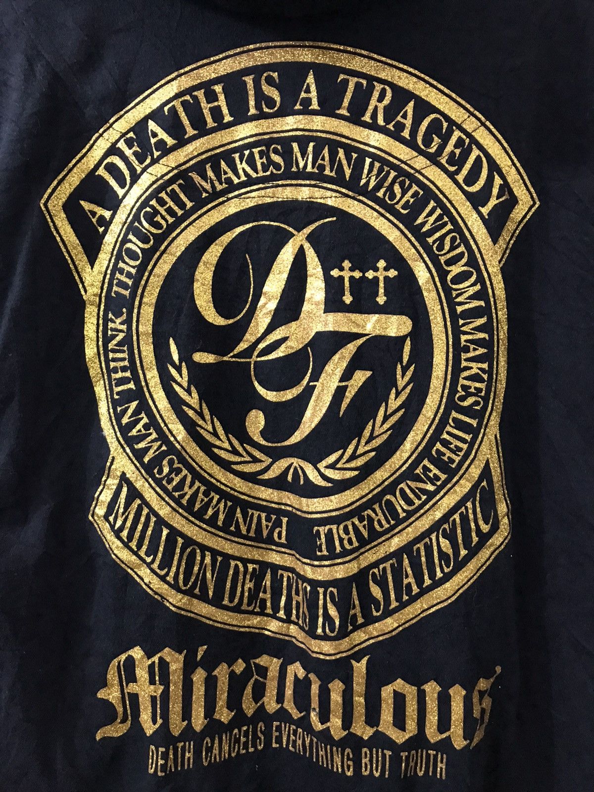If Six Was Nine × Japanese Brand × Le Grande Bleu (L.G.B.) Beaumere Miraculous Gold Cross Zip Hoodie ifsix lgb style Size US M / EU 48-50 / 2 - 7 Thumbnail