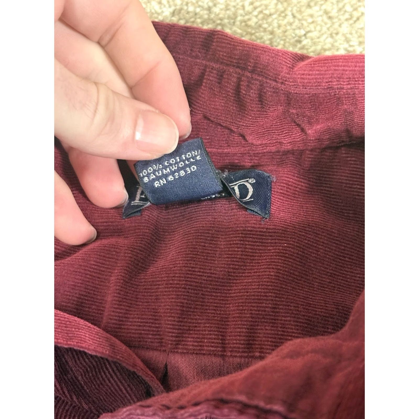 Lands' End VINTAGE Lands' End Chamois Red Button Down Shirt Cotton Tall XL 17-17.5 Men Big & Tall Button-Down Corduroy Pocket 90s Size US XL / EU 56 / 4 - 5 Thumbnail