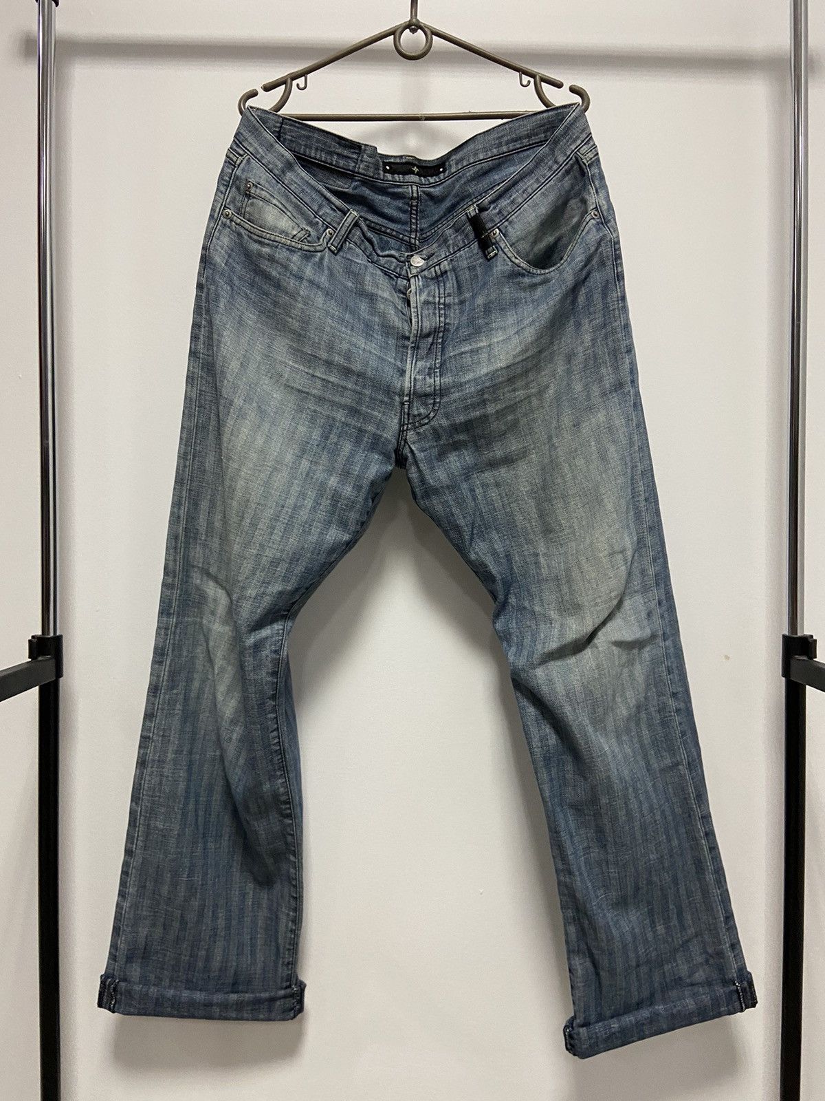 Massimo Osti × Stone Island × Vintage RARE Stone Island Denims Vintage jeans Pants stripes Size US 34 / EU 50 - 3 Thumbnail