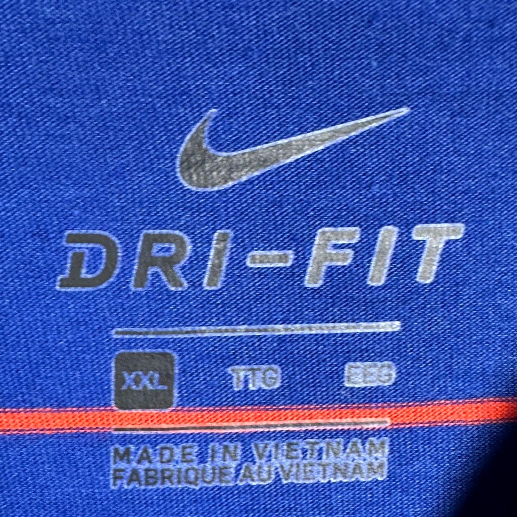 Nike Nike Polo Shirt Mens 2XL Blue Orange Dri-Fit Short Sleeve Striped Polo Shirt EUC Size US XXL / EU 58 / 5 - 4 Thumbnail