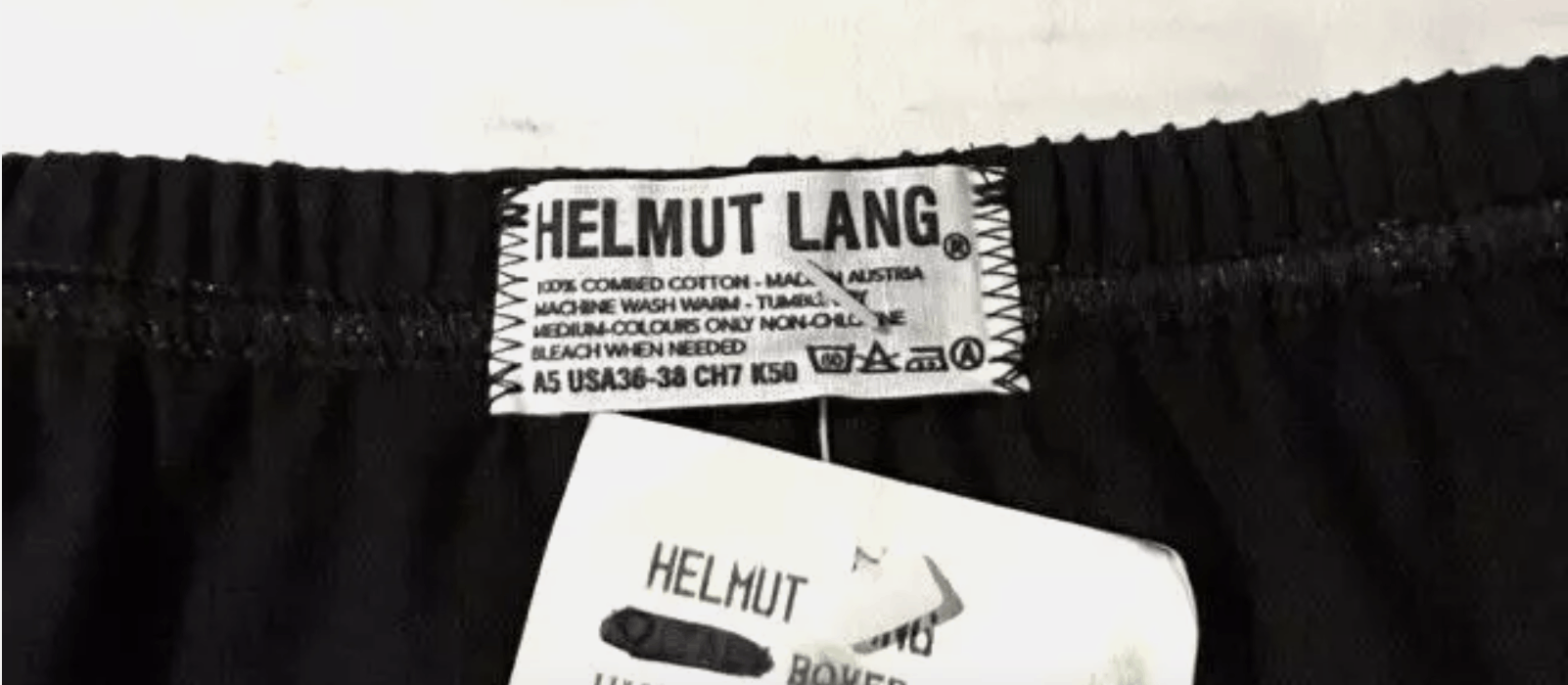 Helmut Lang New Vtg HELMUT LANG Mens Cotton Knit Boxer Short Underwear Size 34 - 6 Thumbnail