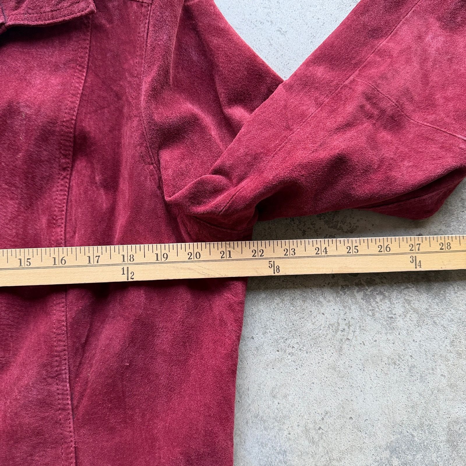 Sonoma Y2K Sonoma Suede Leather Jacket Womens XL Burgundy Moto Boho Size XL / US 12-14 / IT 48-50 - 8 Thumbnail