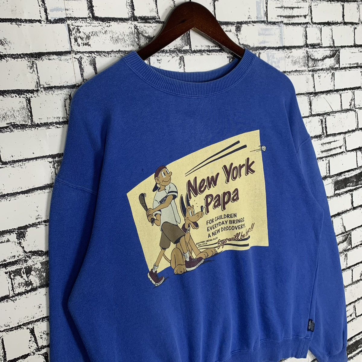 Japanese Brand × Vintage Vintage New York Papa Joymark Design Sweatshirt Crewneck Size US M / EU 48-50 / 2 - 7 Thumbnail