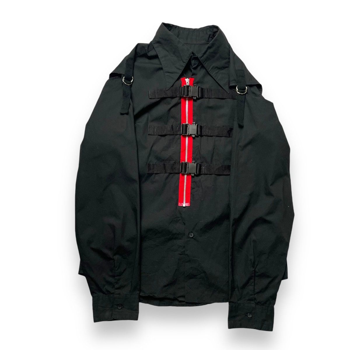Japanese Brand 🇯🇵 ACID JAZZ MEN BONDAGE MAD PUNK GOTHIC LIGHT JACKET Size US M / EU 48-50 / 2 - 3 Thumbnail