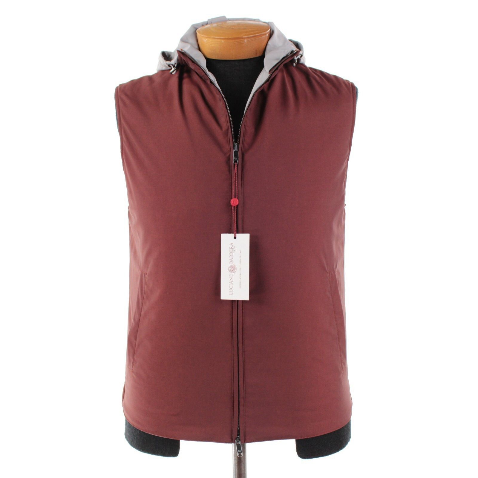 Luciano Barbera Luciano Barbera Vest Size M US In Red Wool Blend Size US M / EU 48-50 / 2 - 1 Thumbnail