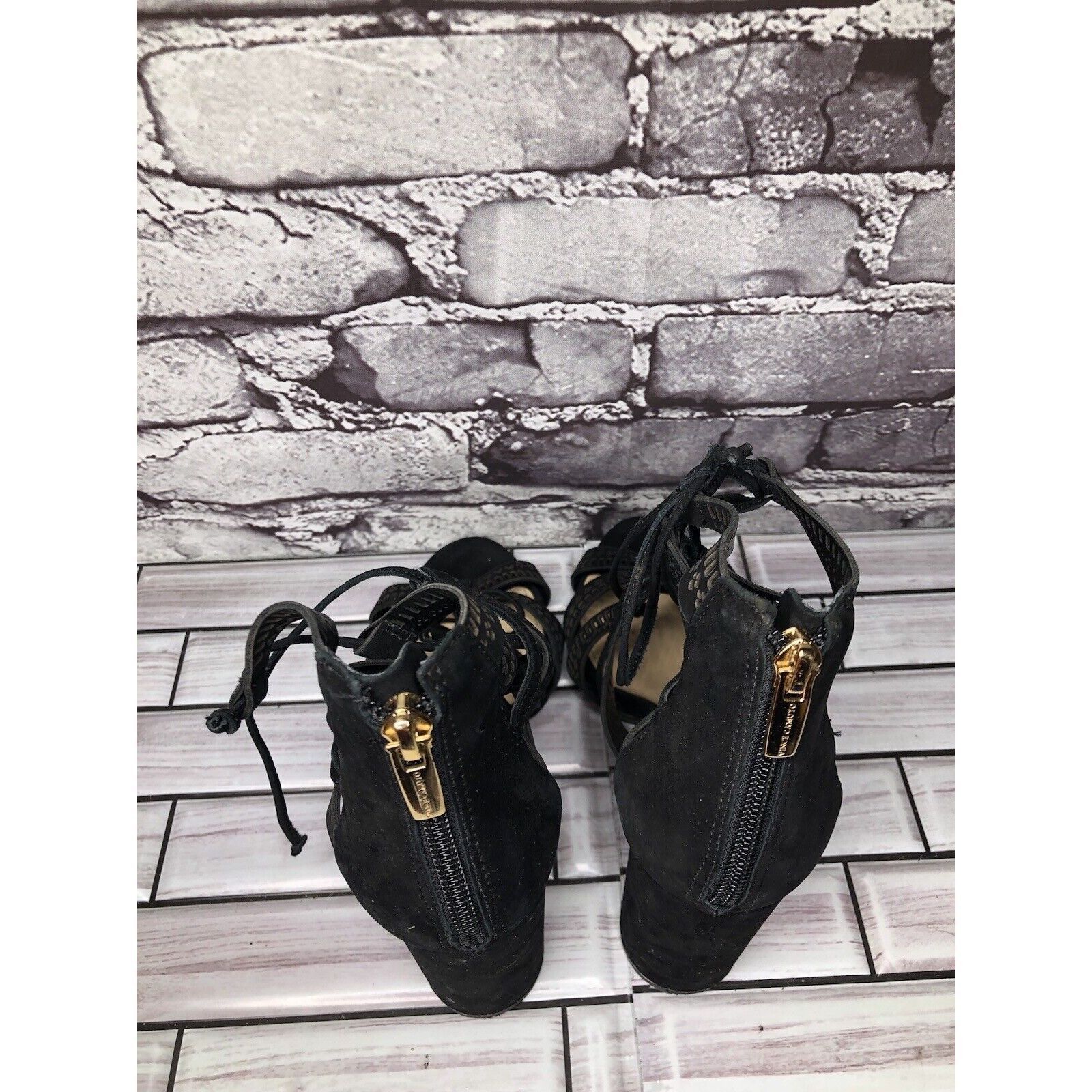 Vince Camuto Vince Camuto Mindie Black Leather Lace Up Strappy Heels Wome Size US 8 / IT 38 - 5 Thumbnail