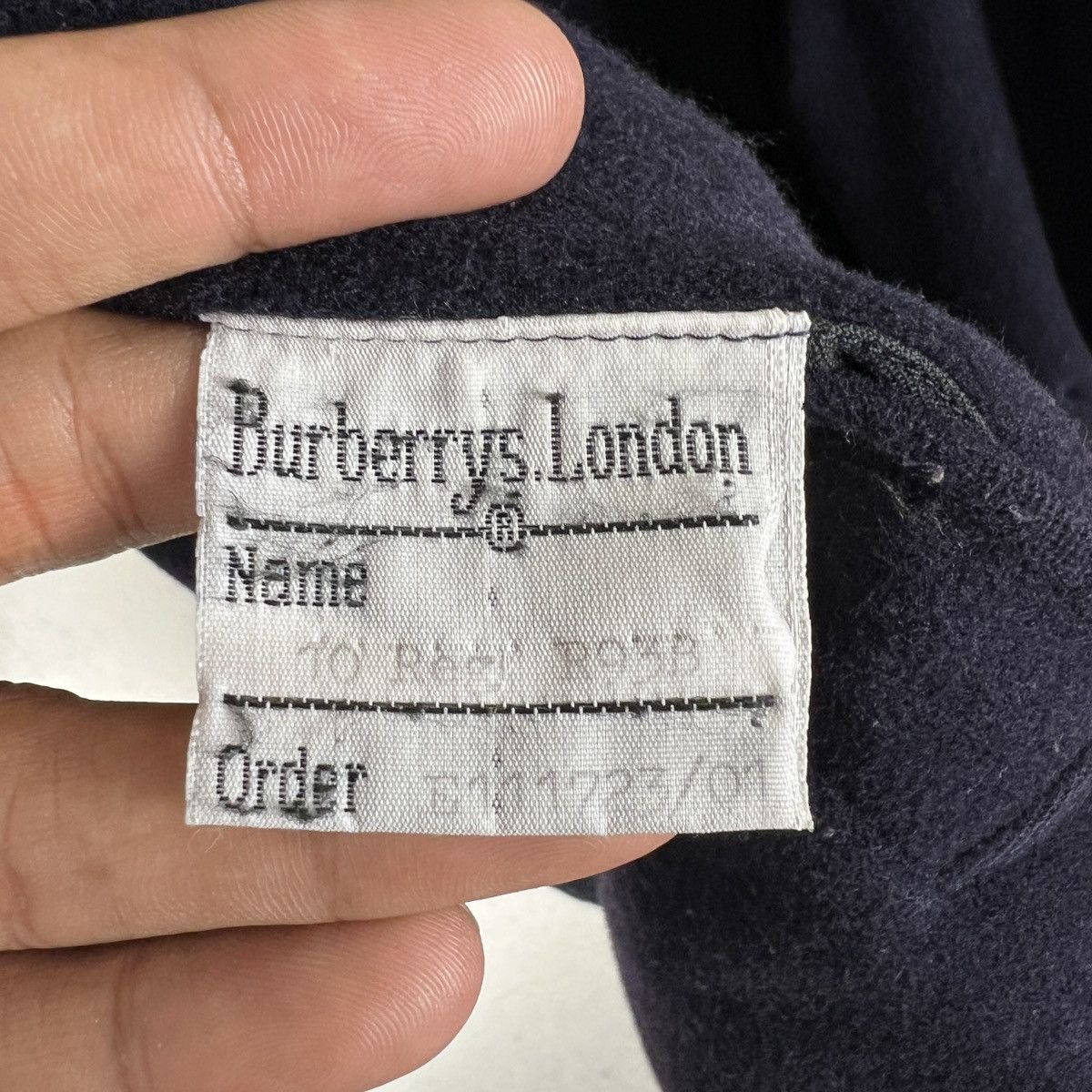 Burberry Vintage Burberrys Wool Cashmere Navy Blue Nova Check Size US L / EU 52-54 / 3 - 14 Thumbnail