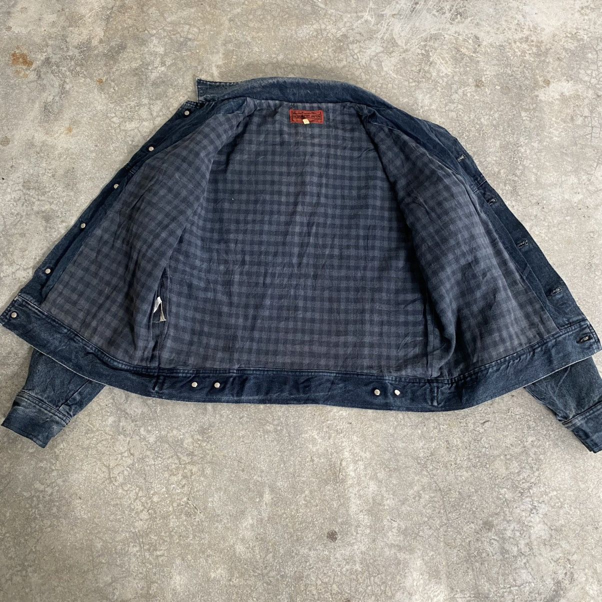 Marithe + Francois Girbaud 1980’s Vintage MFG Faded Black Lined Trucker Denim Jacket Size US M / EU 48-50 / 2 - 16 Thumbnail