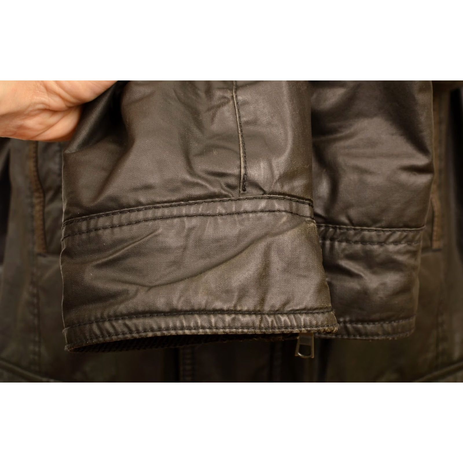 Vintage DDP John Lewis Wax Cotton Jacket L Mens Brown Jacket Wax Cotton Pea Coat 60s style Size US L / EU 52-54 / 3 - 4 Thumbnail