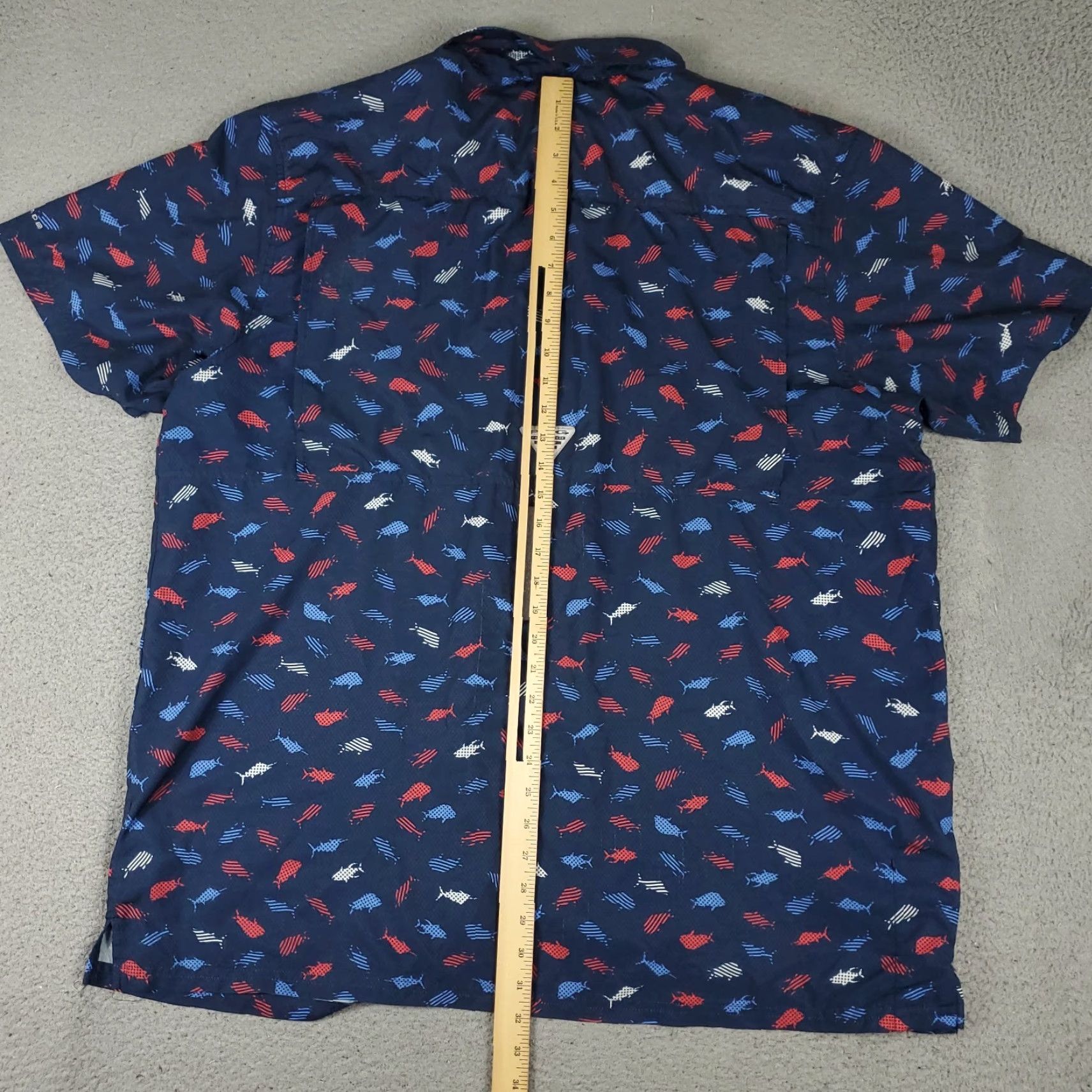 Vintage Columbia Shirt Mens Size X Blue PFG Vented Fishing Button Up Short Sleeve Size US XXL / EU 58 / 5 - 4 Thumbnail