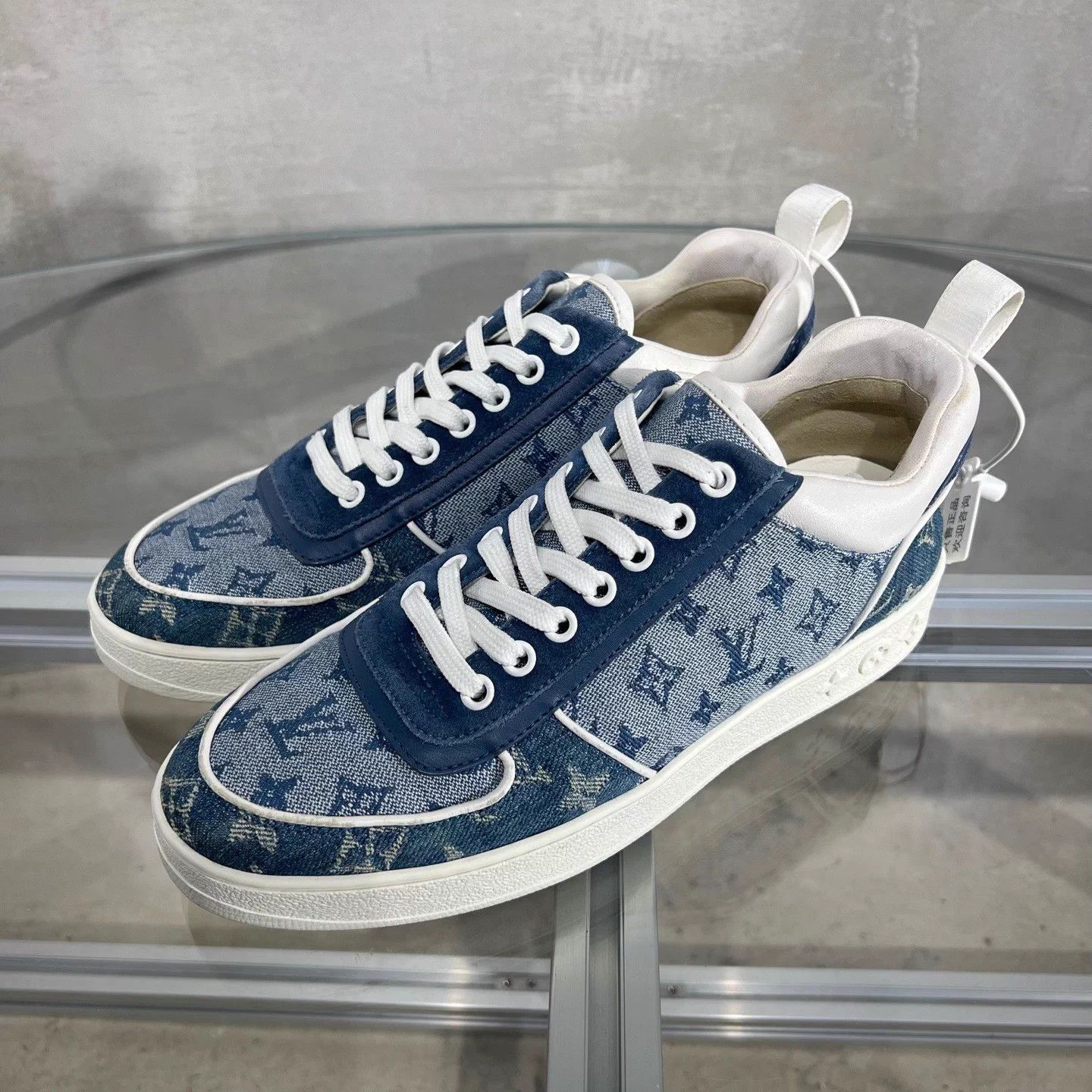 Louis Vuitton LV blue denim skate shoes 37.5 Size US 6.5 / IT 36.5 - 2 Thumbnail