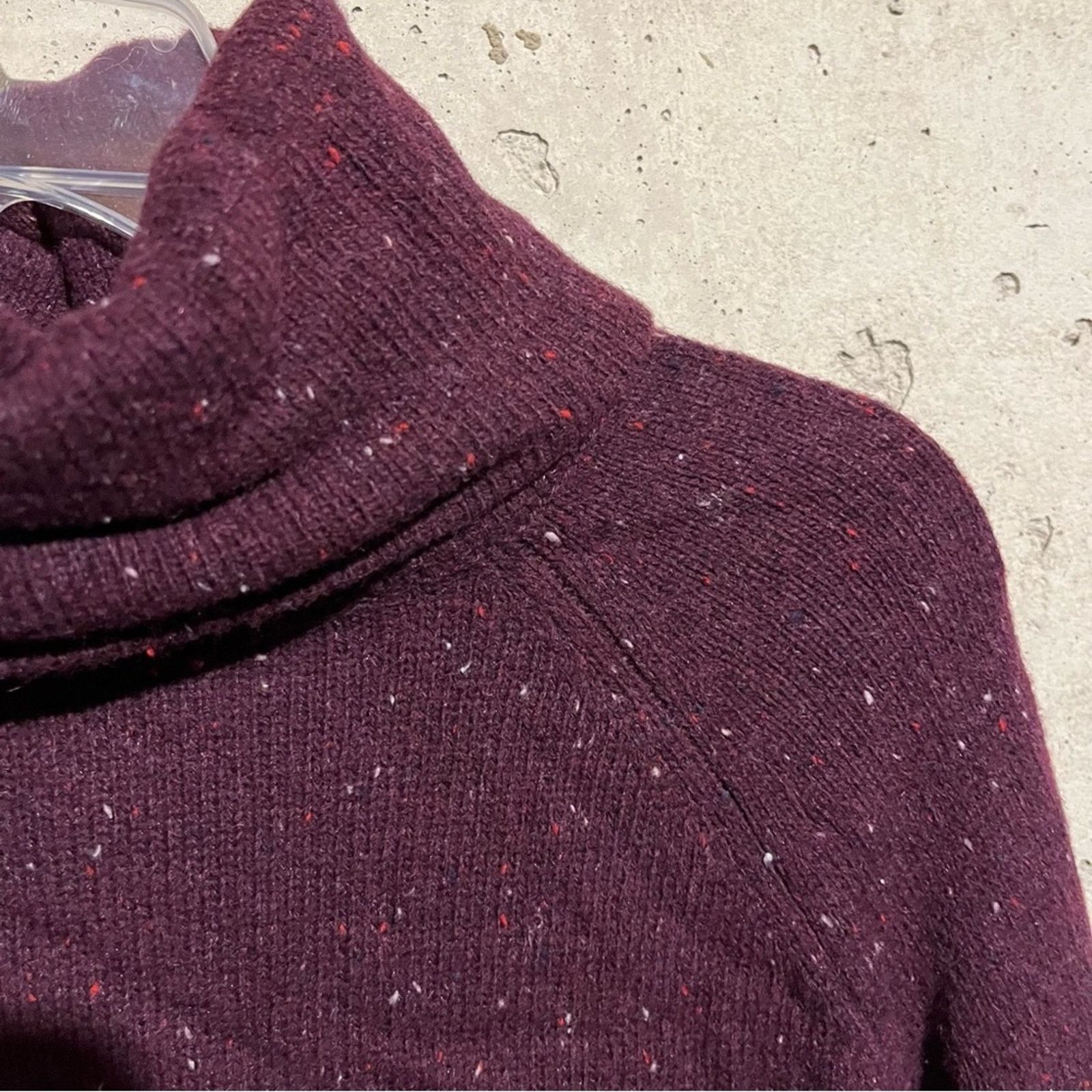 Other C & C California Sz Large Speckled Purple Turtleneck Sweater Size L / US 10 / IT 46 - 3 Thumbnail