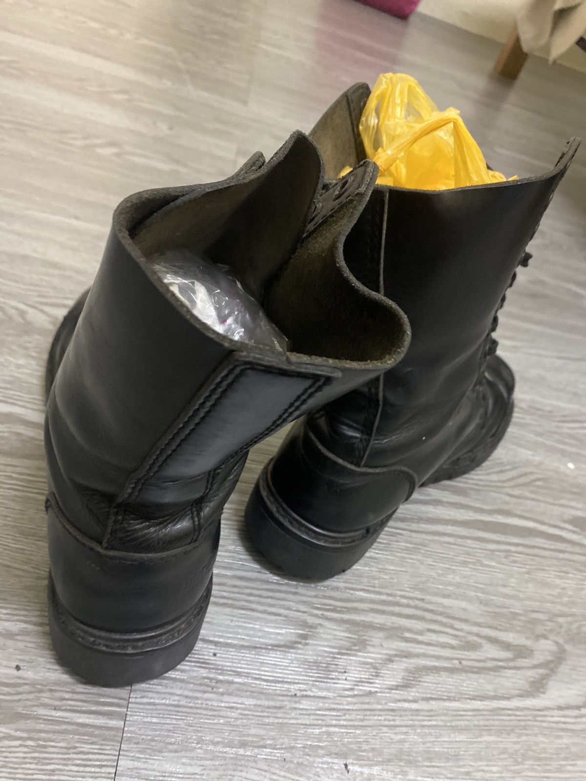 Undercover Undercover Jun Takahashi Black Leather Combat Boots Vibram Size US 7 / EU 40 - 11 Thumbnail