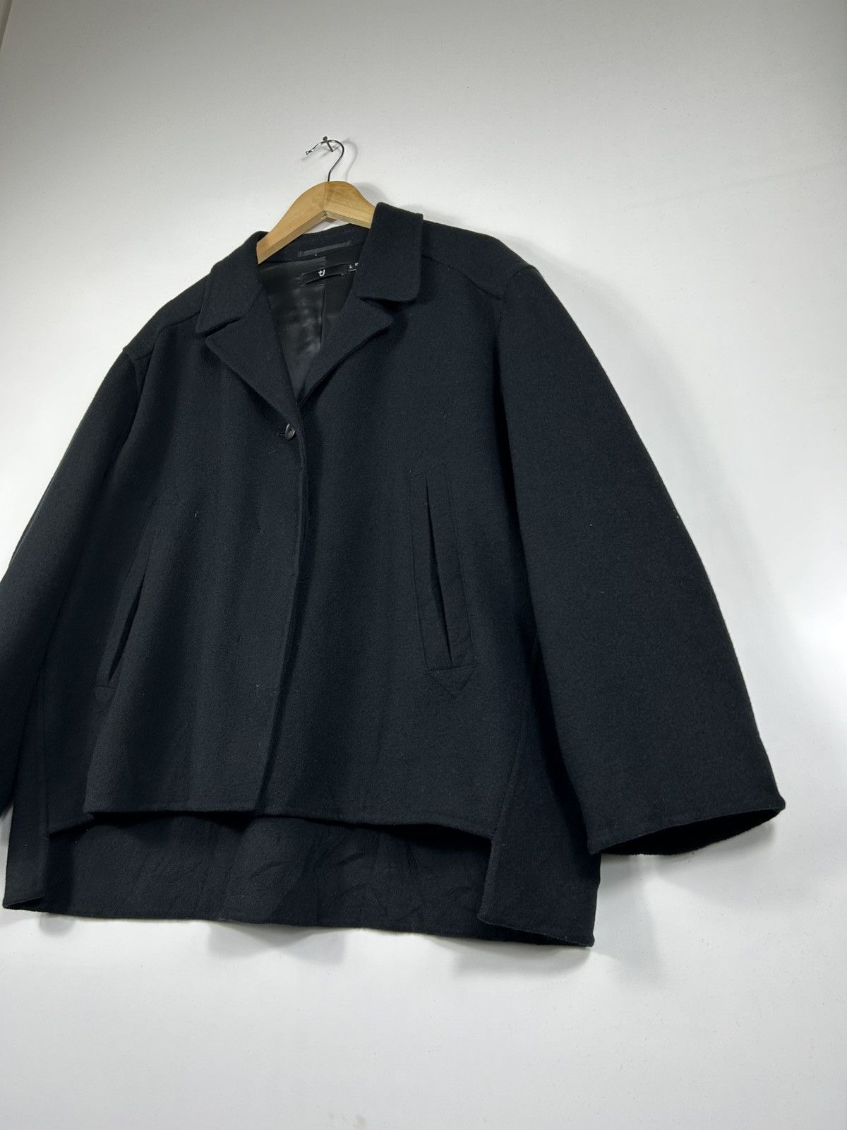 Jil Sander × Uniqlo 🔥Jil Sander Uniqlo Wool Cropped Coat Jacket Size US L / EU 52-54 / 3 - 3 Thumbnail