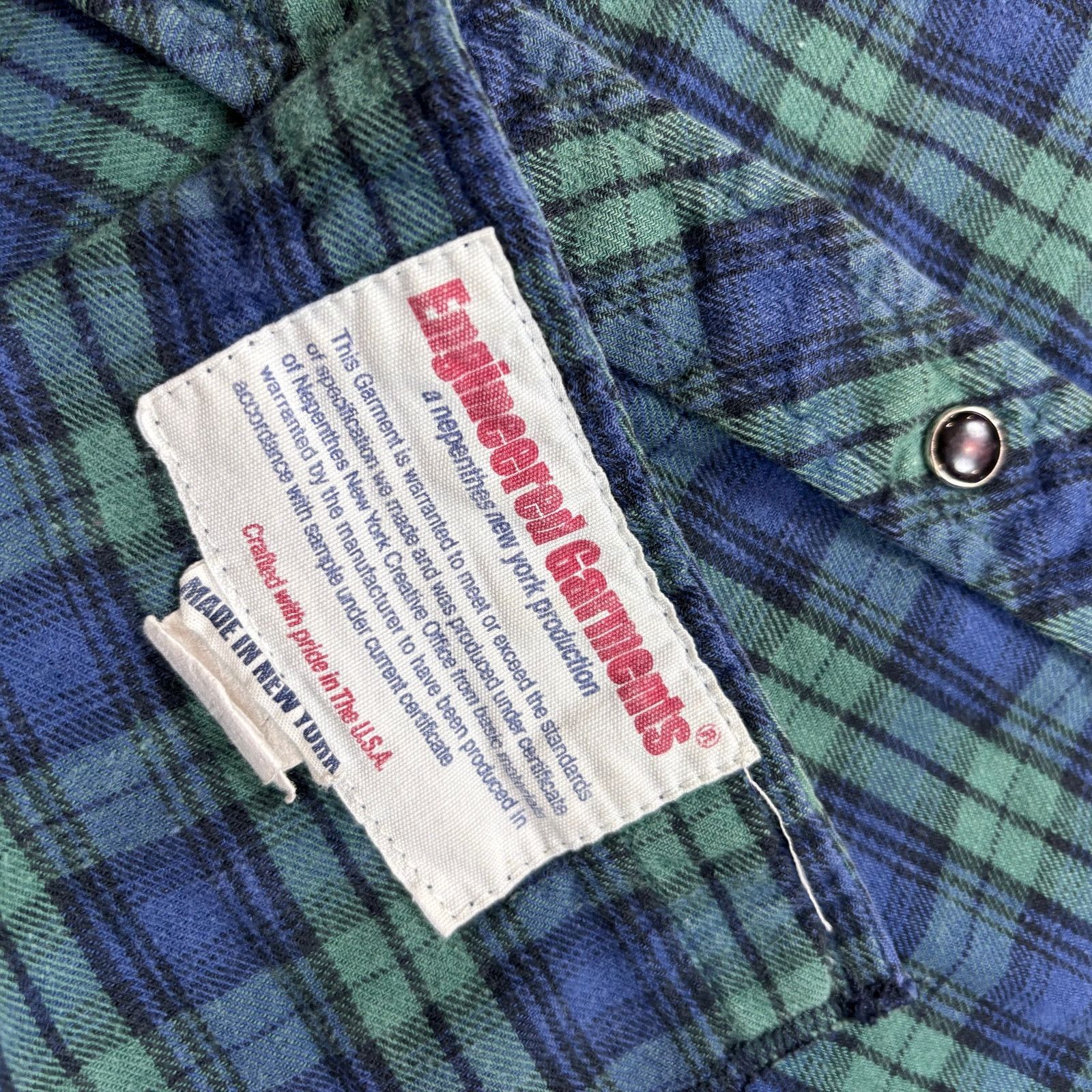 Engineered Garments × Nepenthes Engineered Garments Nepenthes Pearl Snap Plaid Shirt Large Size US L / EU 52-54 / 3 - 7 Thumbnail