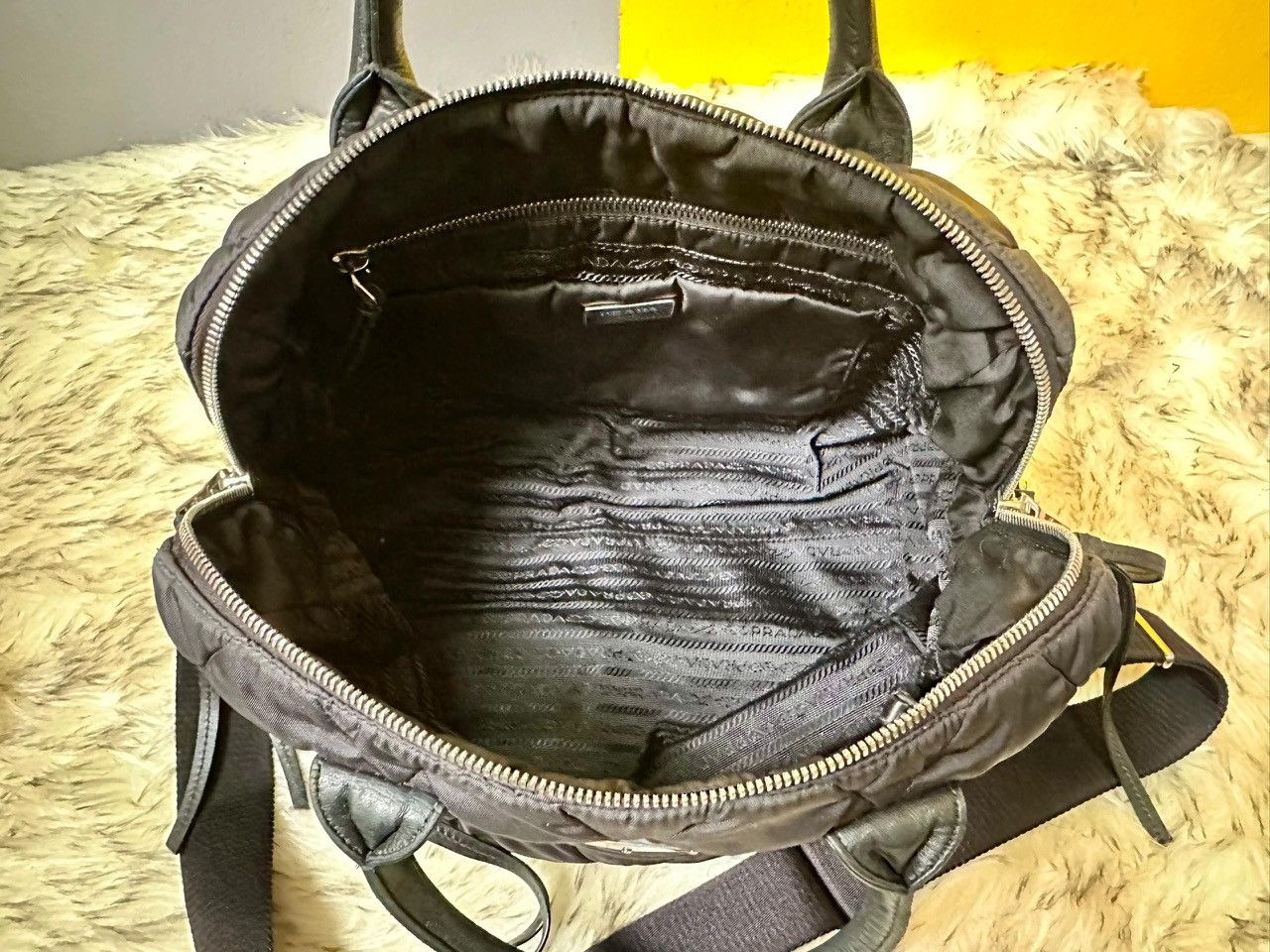 Prada Authentic Prada Bomber Convertible Quilted Nylon Small Bag Size ONE SIZE - 8 Thumbnail