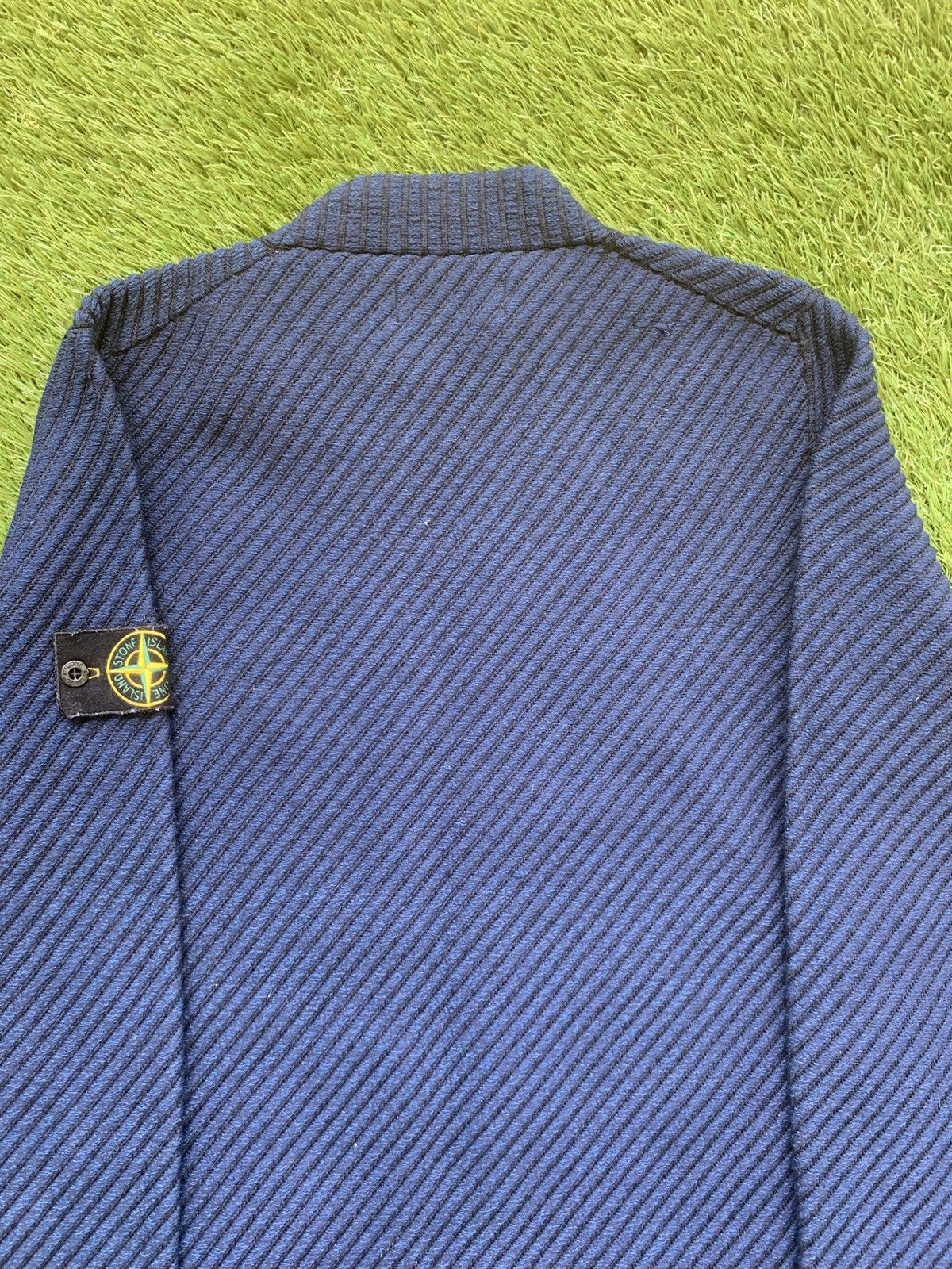 Stone Island Stone Island Logo Appliqued Knitted Cotton Sweater Size US M / EU 48-50 / 2 - 14 Thumbnail