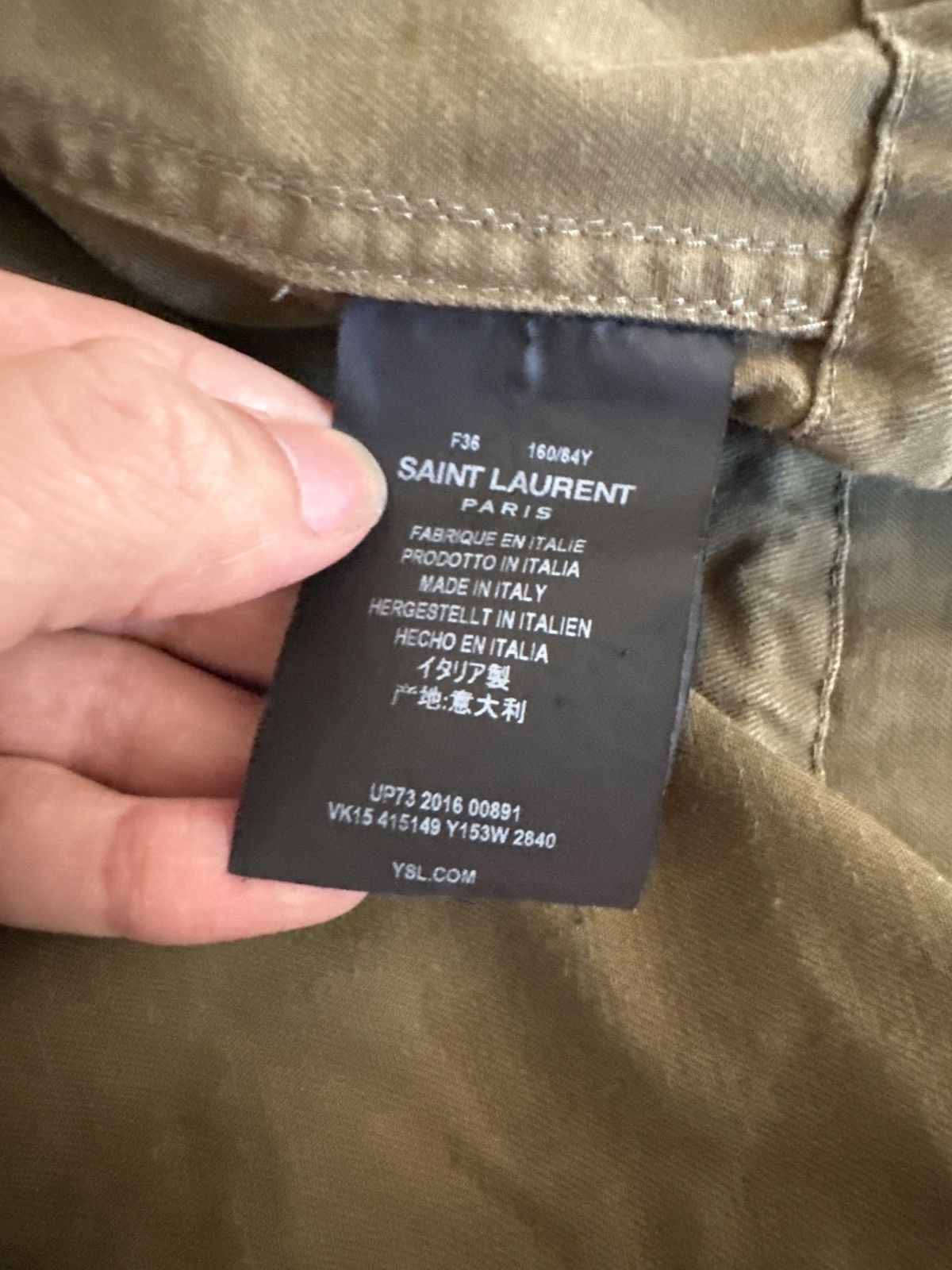 Saint Laurent Paris Saint Laurent M-65 Military Jacket a/w16 Size US S / EU 44-46 / 1 - 3 Thumbnail