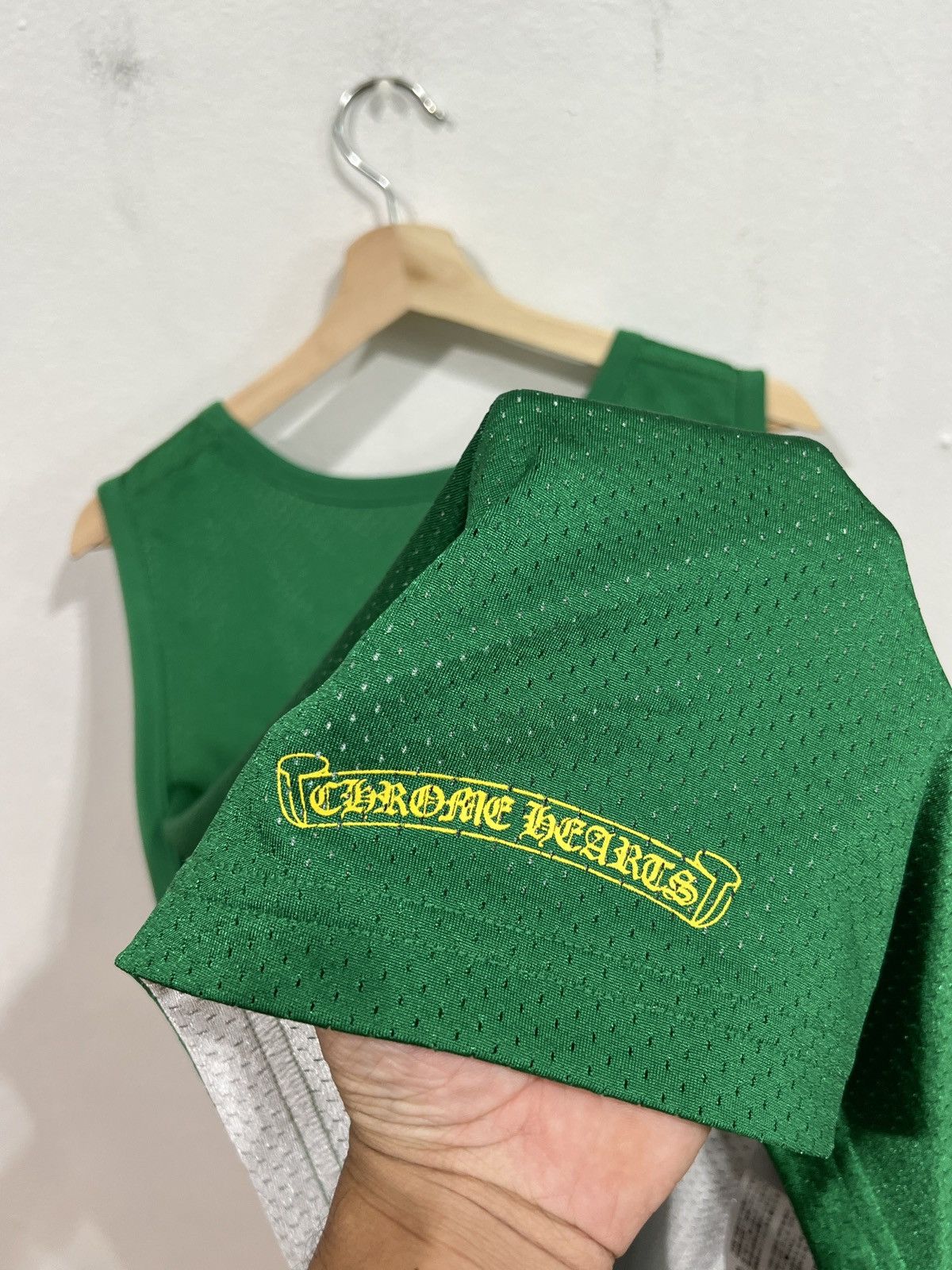 Chrome Hearts Chrome Hearts Basketball Green/Yellow Jersey Size US M / EU 48-50 / 2 - 8 Thumbnail