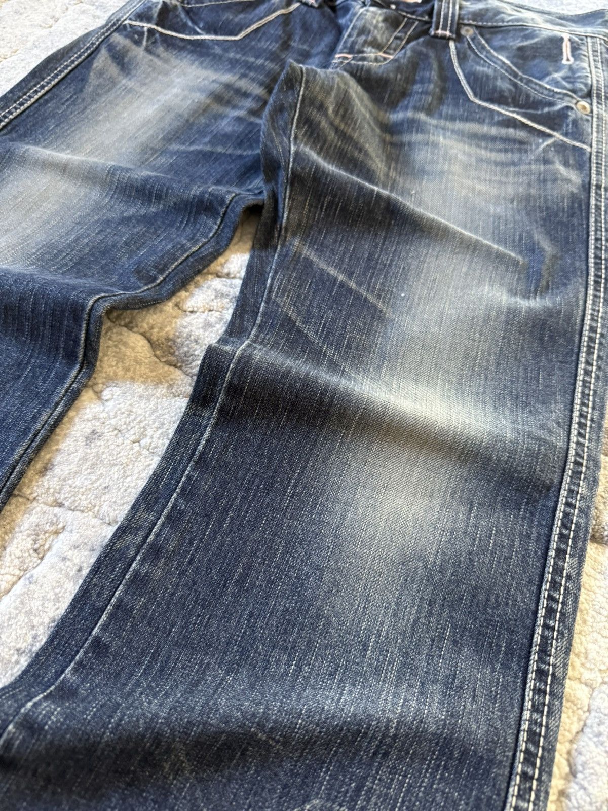 Le Grande Bleu (L.G.B.) Edwin 503 Japan Edition Flared Buckle Back Flared Jeans Size US 28 / EU 44 - 6 Thumbnail