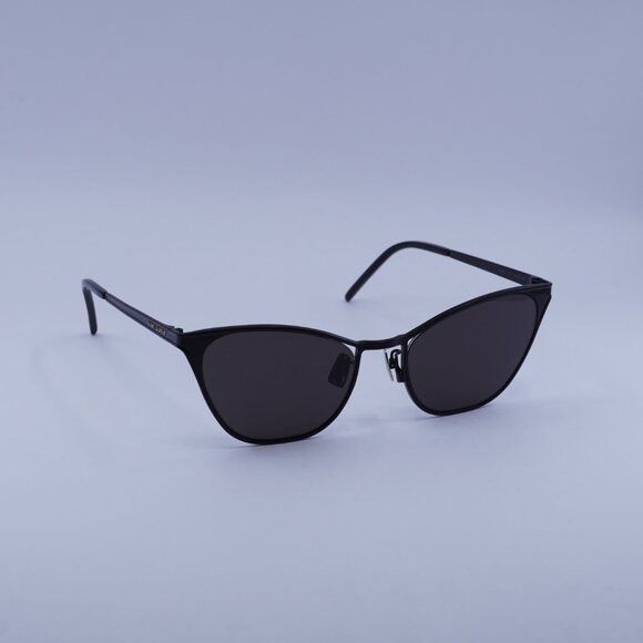 Saint Laurent Paris Saint Laurent SL409 002 Sunglasses Black Cat Eye Frame Size ONE SIZE - 7 Thumbnail