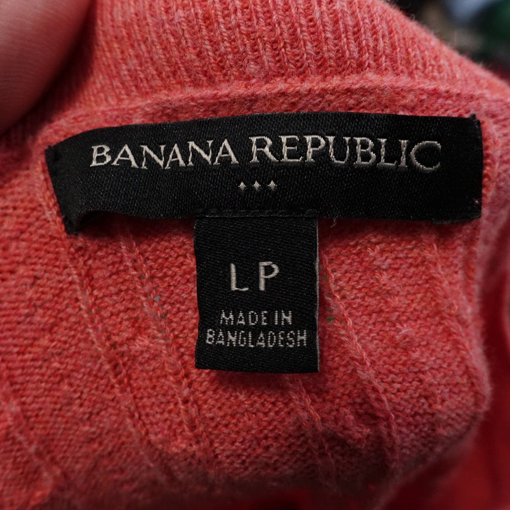 Banana Republic BANANA REPUBLIC Sweater Women LP Light Red Petite Pullover Long Sleeve Cotton Blend Womens Size L / US 10 / IT 46 - 5 Thumbnail