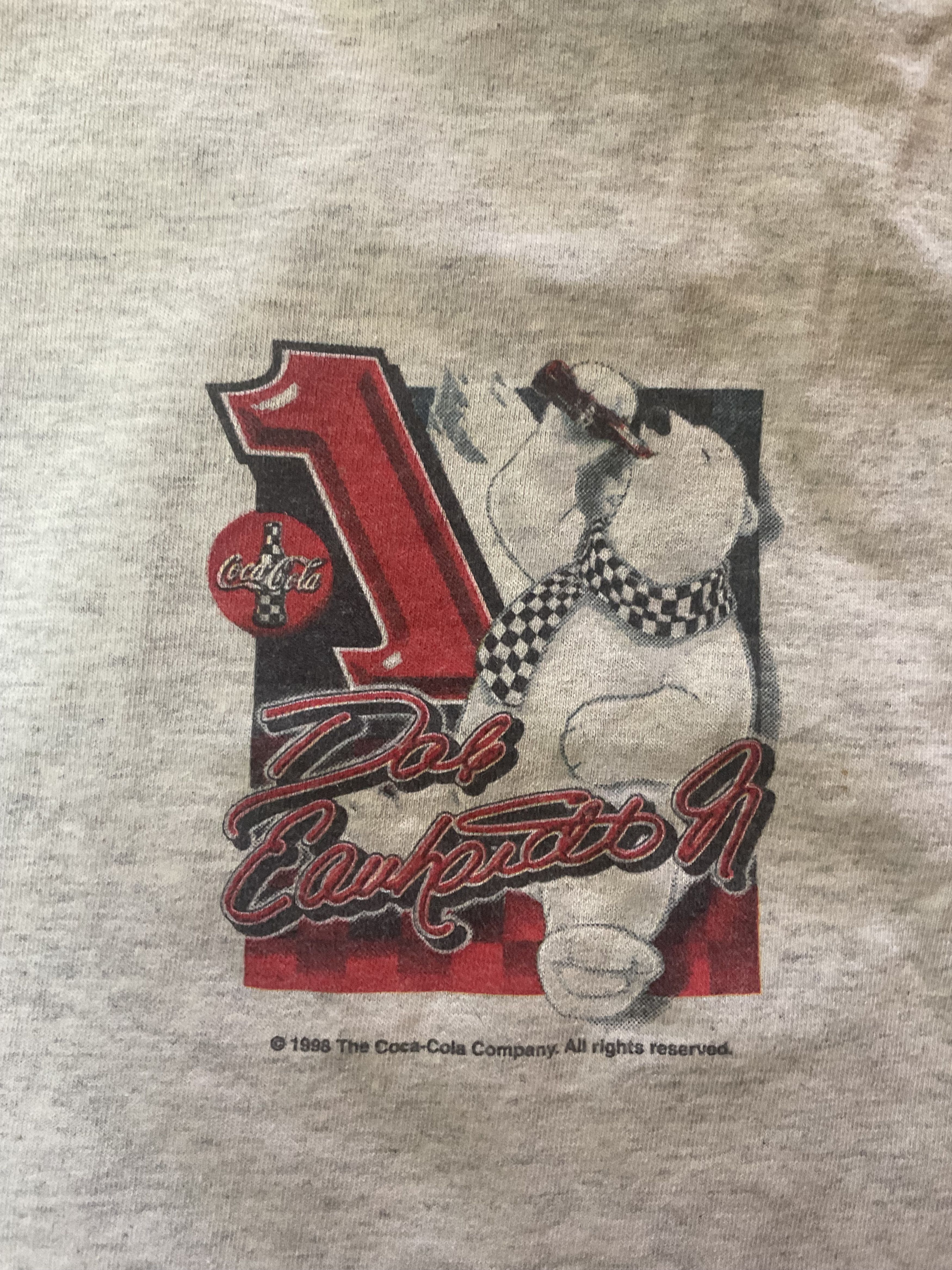 Coca Cola Vintage 1998 Coca Cola Dale Earnhardt Jr Nascar T-Shirt Size US XL / EU 56 / 4 - 4 Thumbnail