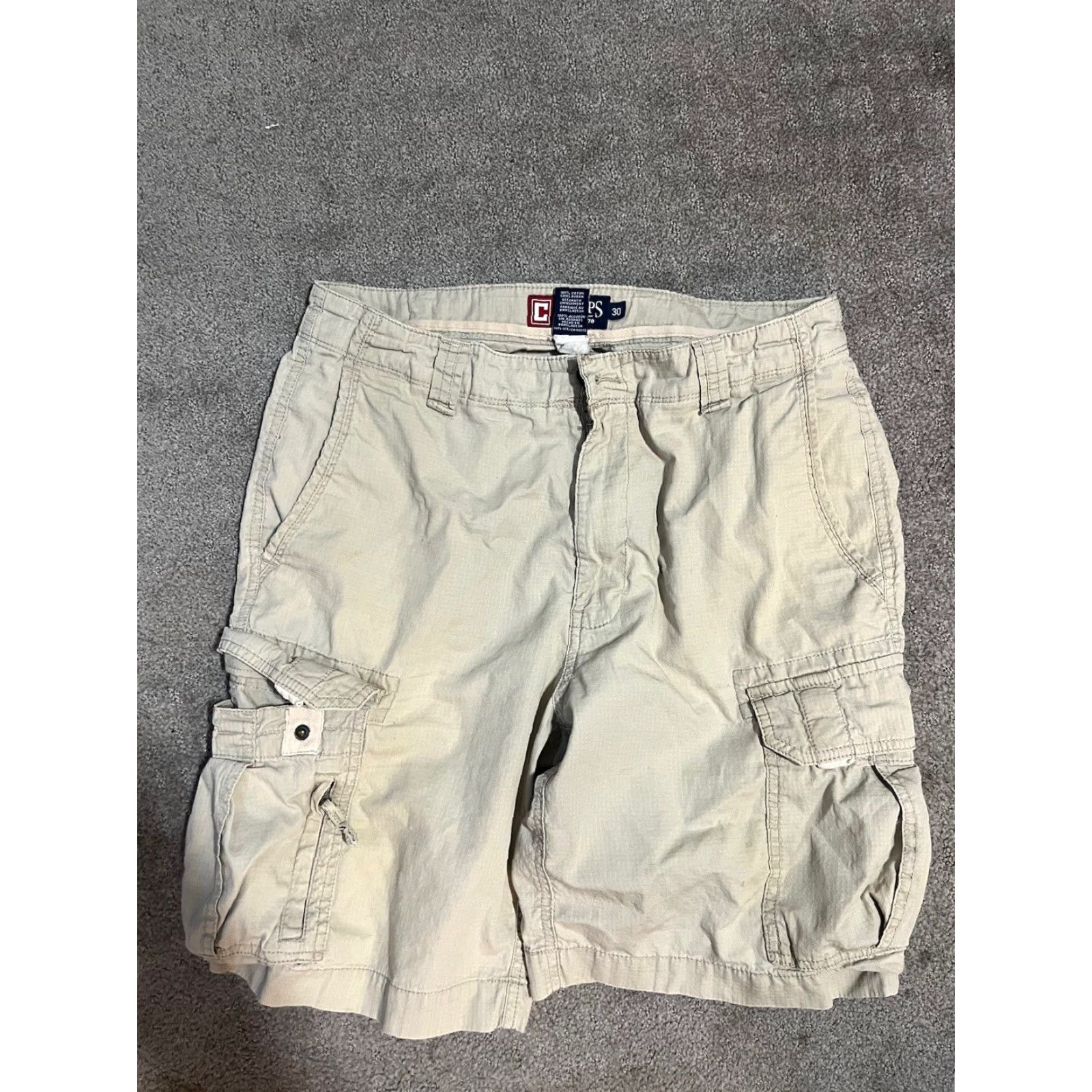 Chaps Chaps Men's Khaki Cargo Shorts Size 30 Regular Cotton Beige Cargo Shorts Mens 30 Beige Size US 30 / EU 46 - 2 Thumbnail