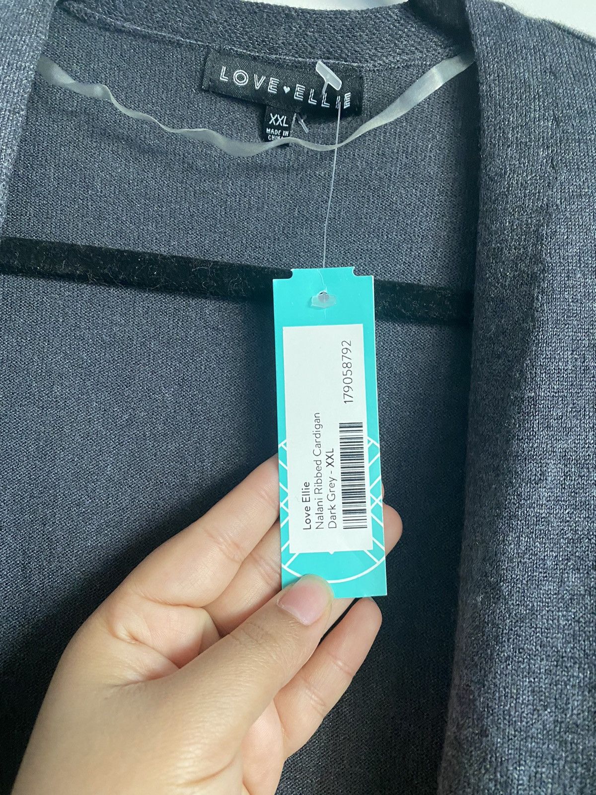 Other Love Ellie Nalani Dark Grey Cardigan Beige Size XXL NWT Size XXL / US 16-18 / IT 52-54 - 8 Thumbnail