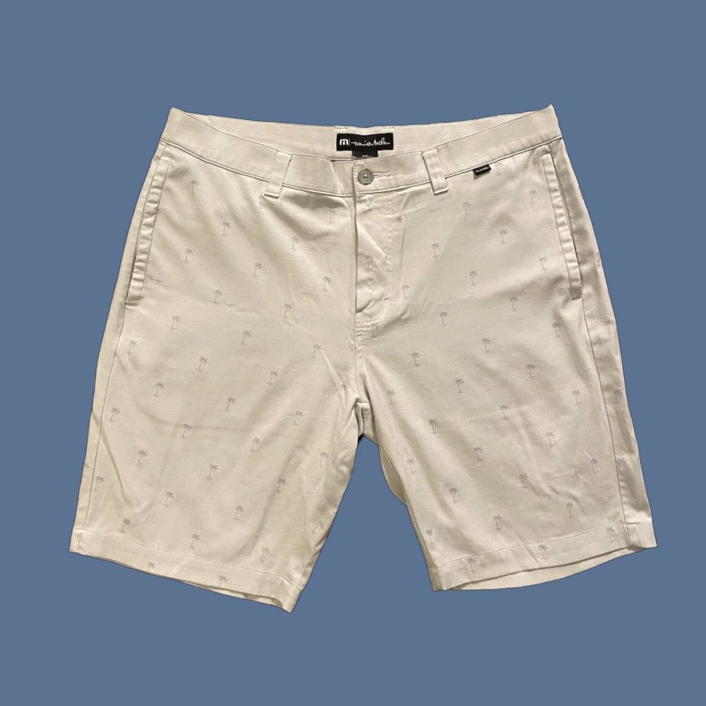 TravisMathew Travis Mathew Shorts Palm Tree Golf Performance Gray 10” Inseam Men’s Size 36 Size US 36 / EU 52 - 1 Thumbnail